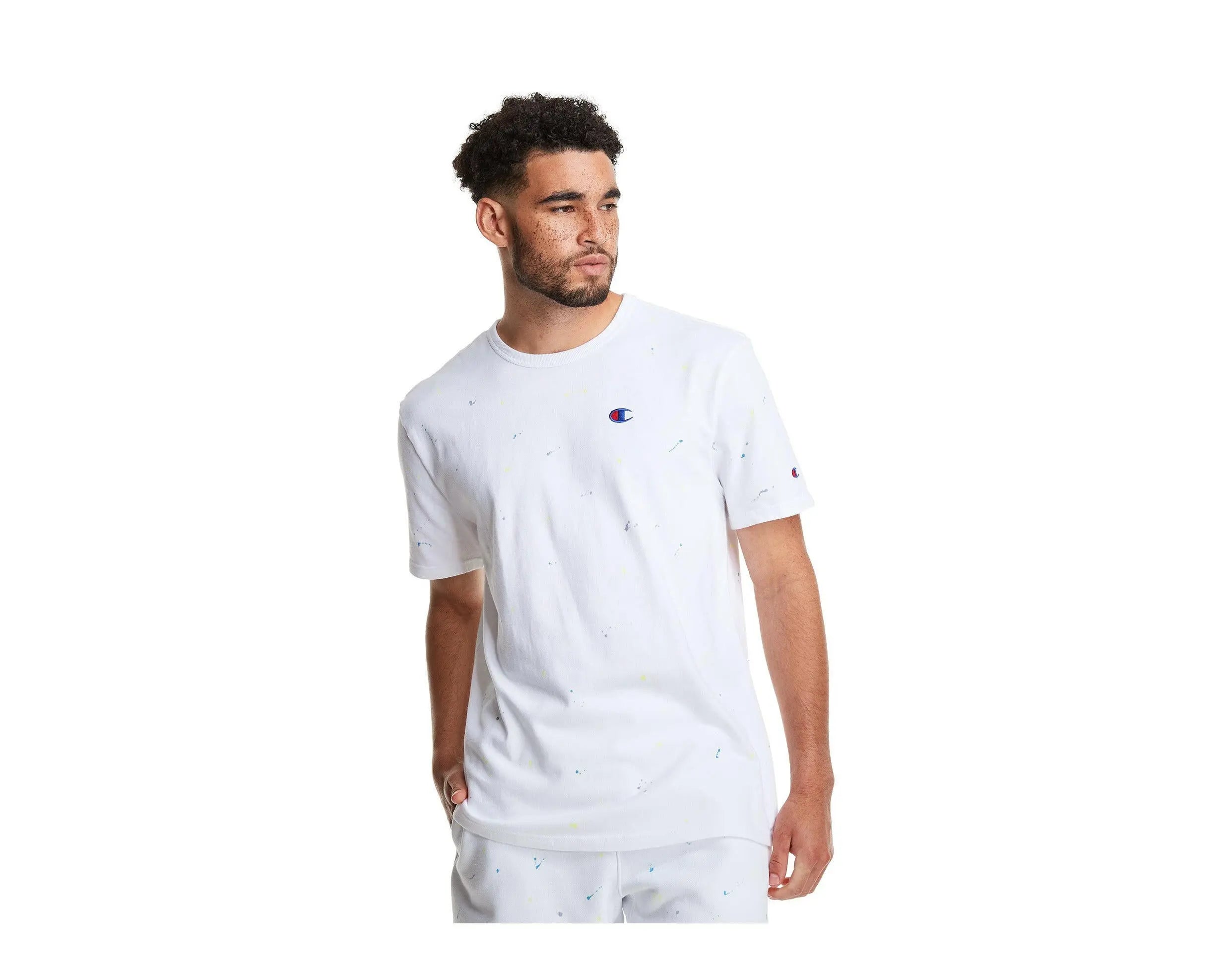 Champion C-Life Heritage Paint Splatter Short Sleeve Men's Tee Shirt.