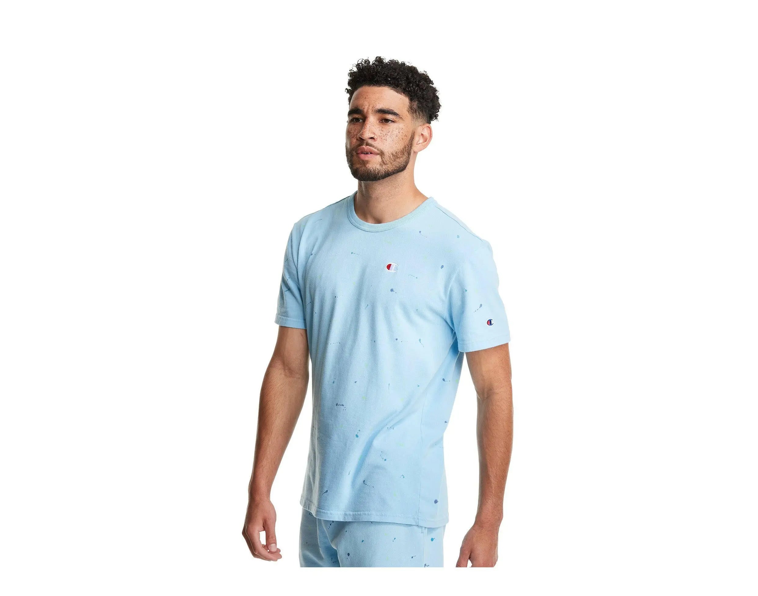 Champion C-Life Heritage Paint Splatter Short Sleeve Men's Tee Shirt.