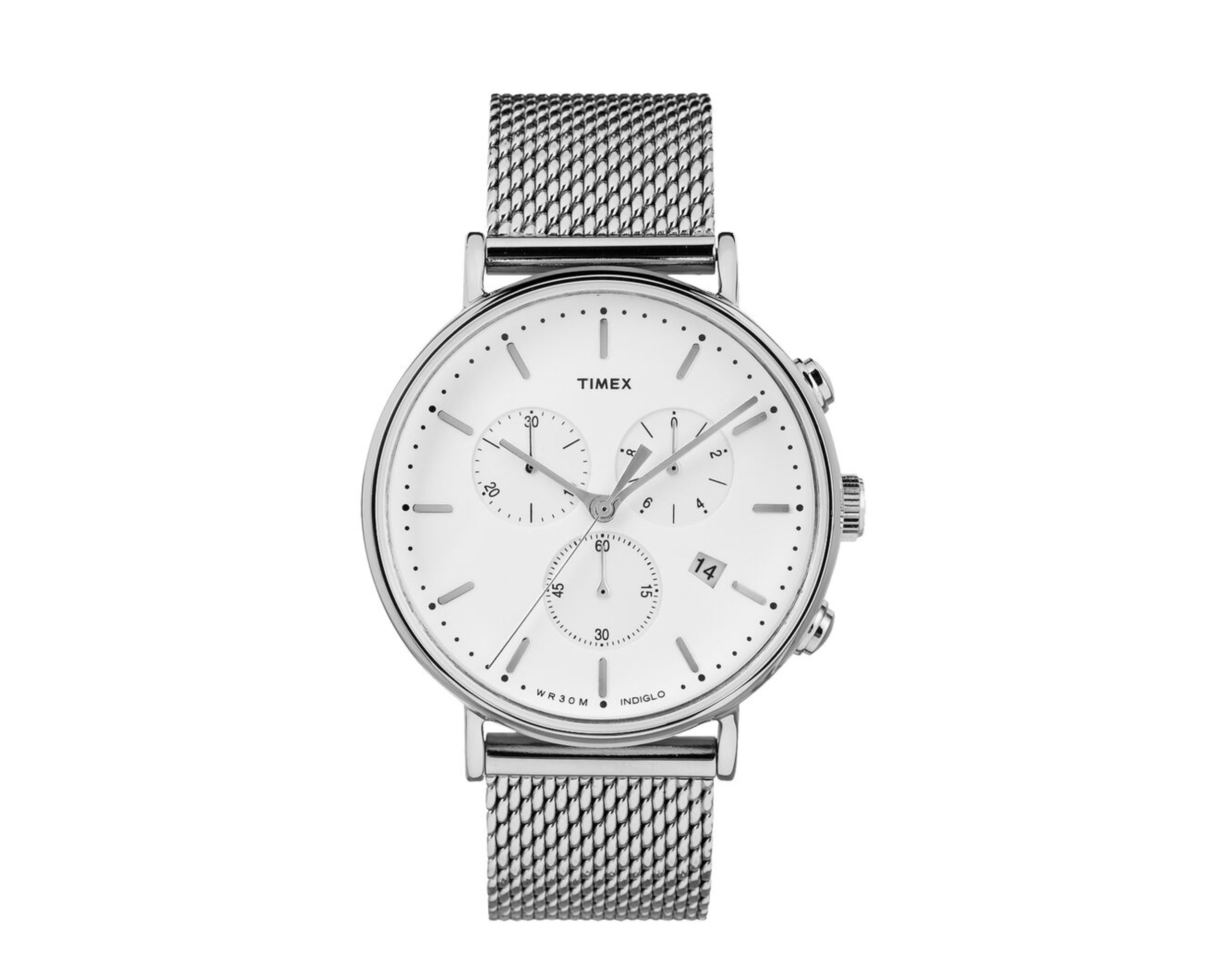 Timex Fairfield Chronograph 41mm Stainless Steel Mesh Band Watch