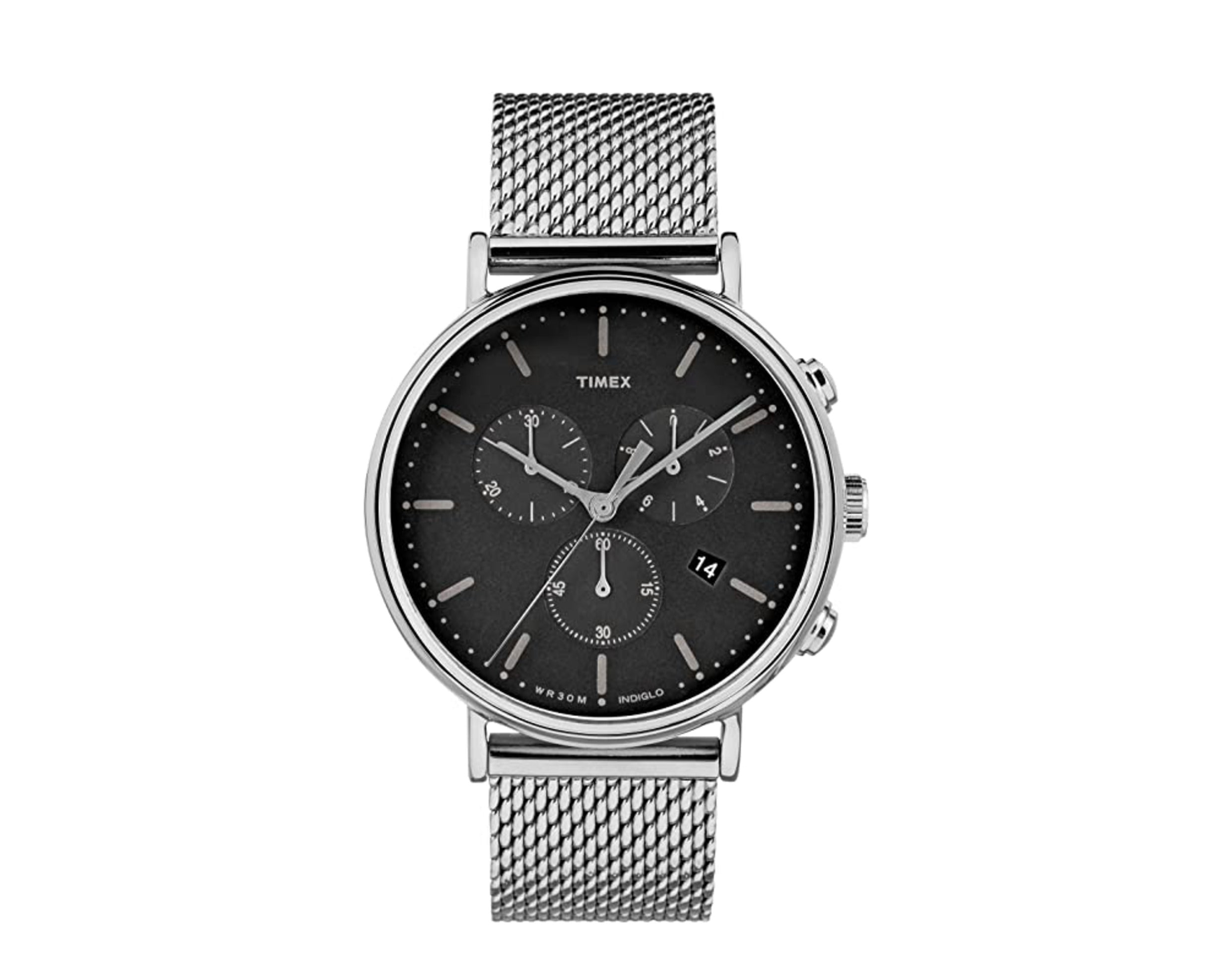 Timex Fairfield Chronograph 41mm Stainless Steel Mesh Band Watch