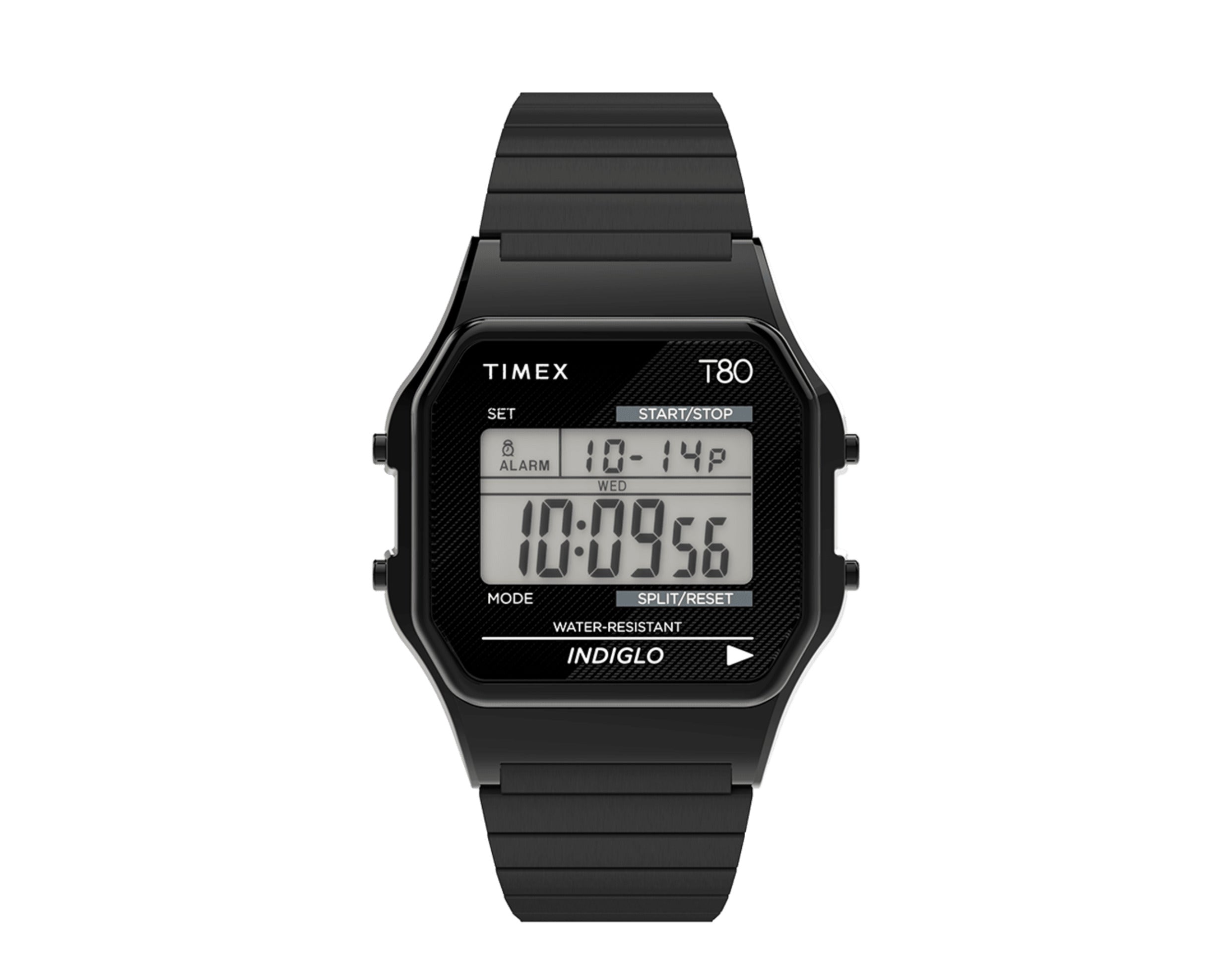 Timex T80 34mm Stainless Steel Expansion Band Watch