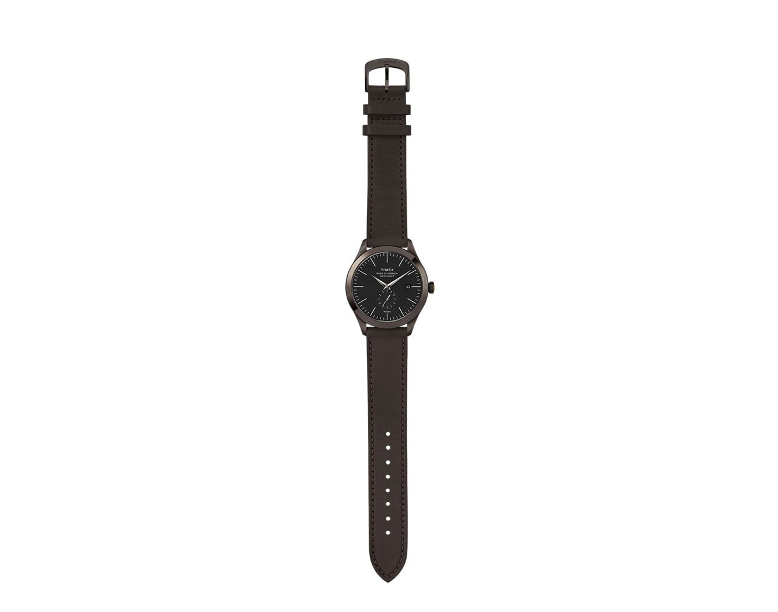 Timex American Documents 41mm Leather Strap Watch