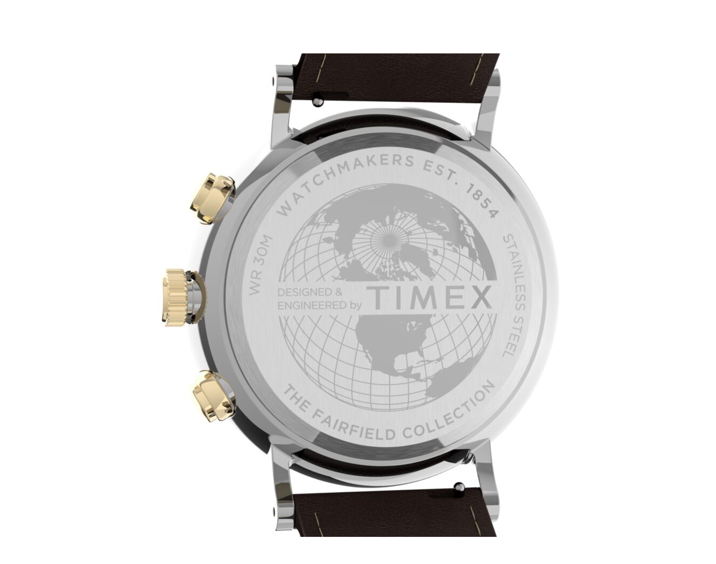 Timex Fairfield Chronograph 41mm Leather Strap Watch