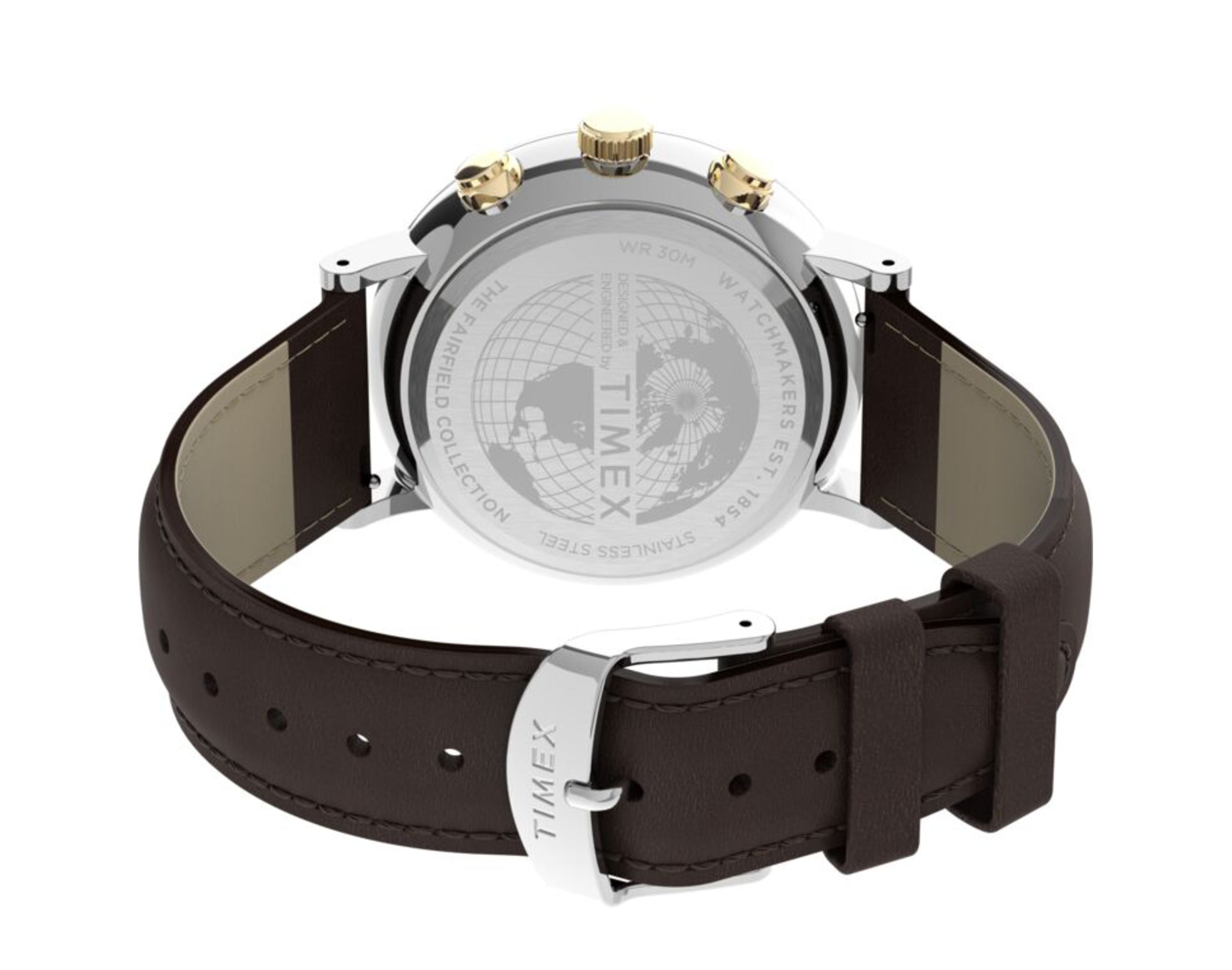 Timex Fairfield Chronograph 41mm Leather Strap Watch