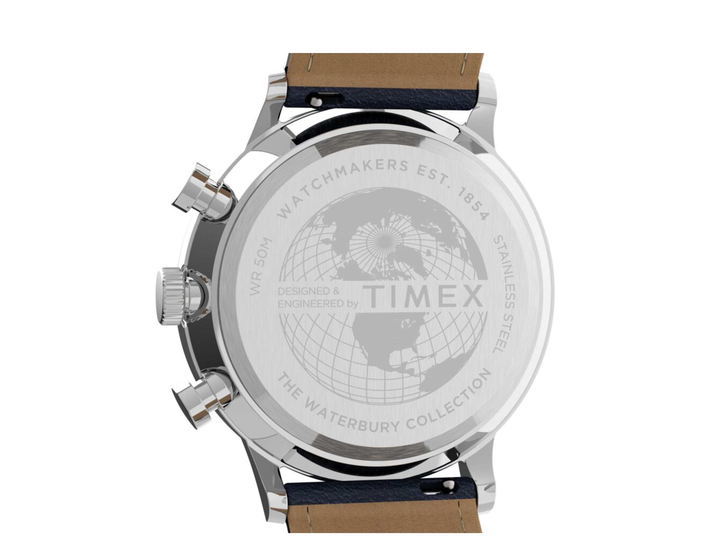 Timex Waterbury Classic Chronograph 40mm Leather Strap Watch