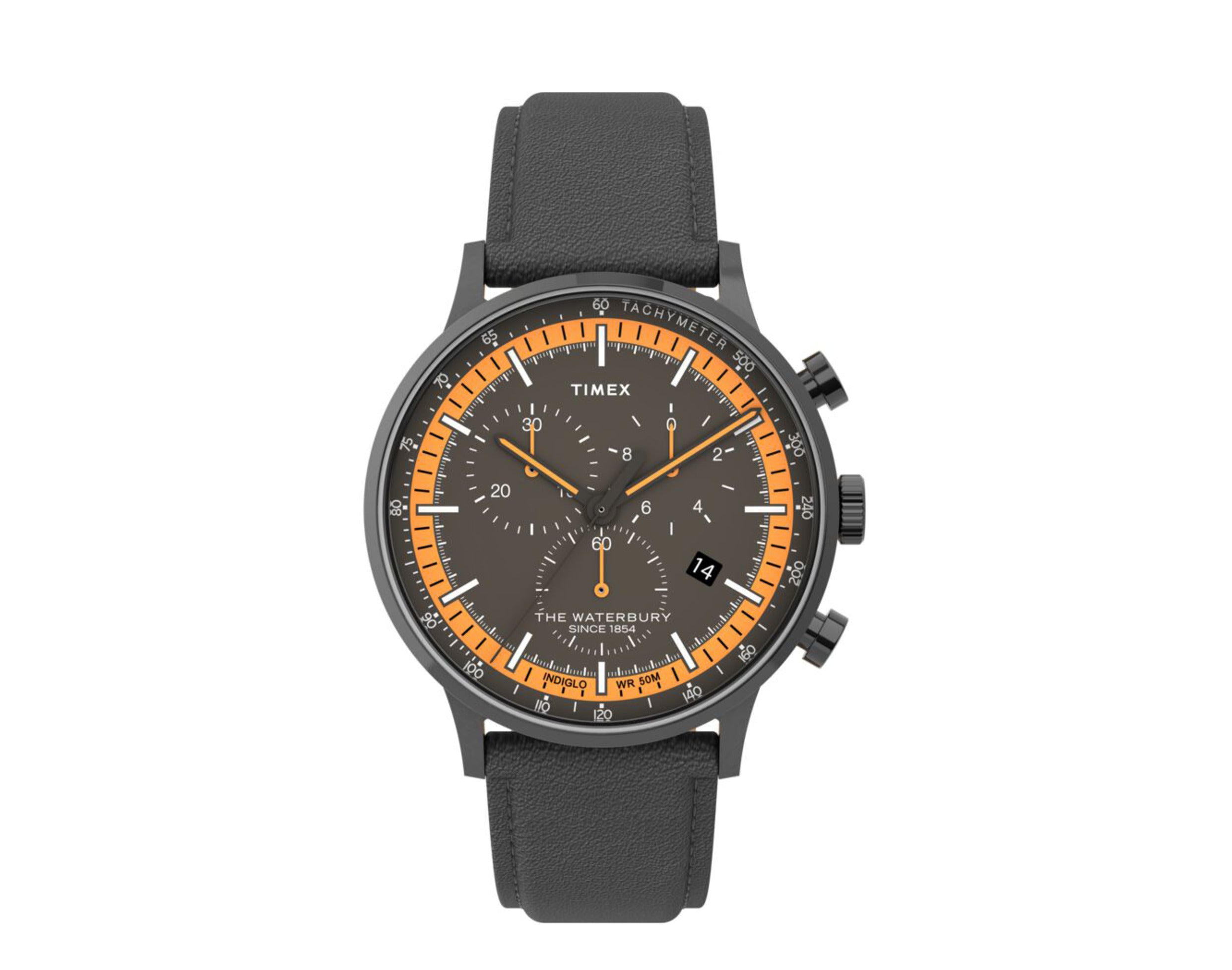 Timex Waterbury Classic Chronograph 40mm Leather Strap Watch