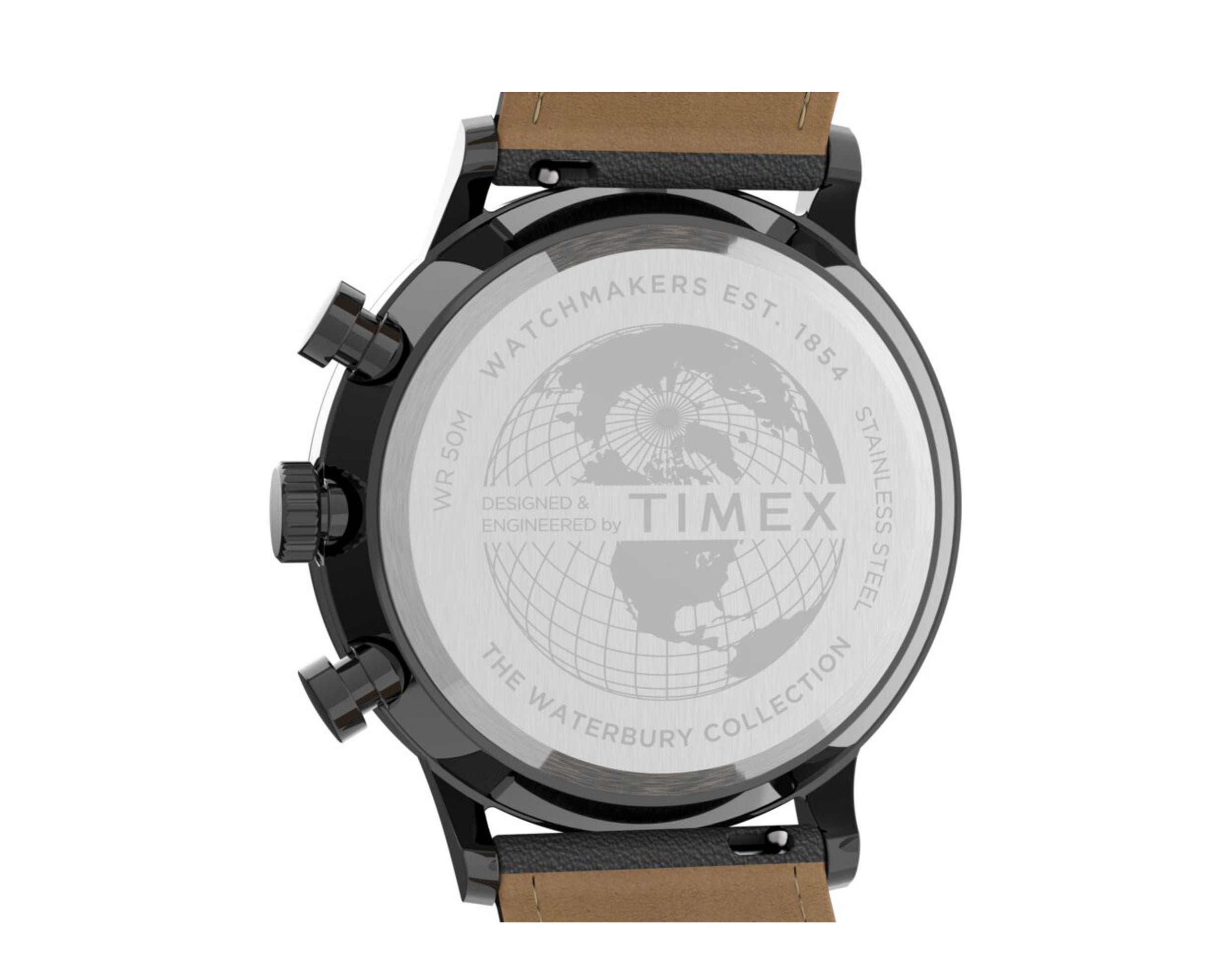 Timex Waterbury Classic Chronograph 40mm Leather Strap Watch