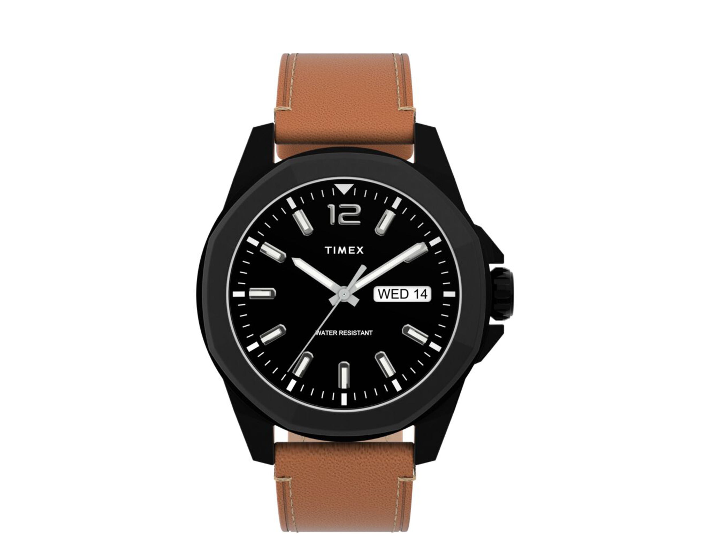 Timex Essex Avenue 44mm Leather Strap Watch