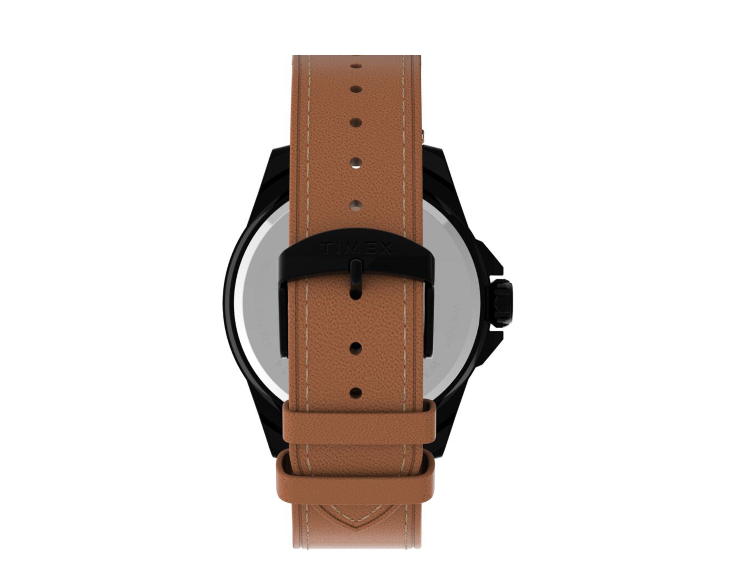 Timex Essex Avenue 44mm Leather Strap Watch