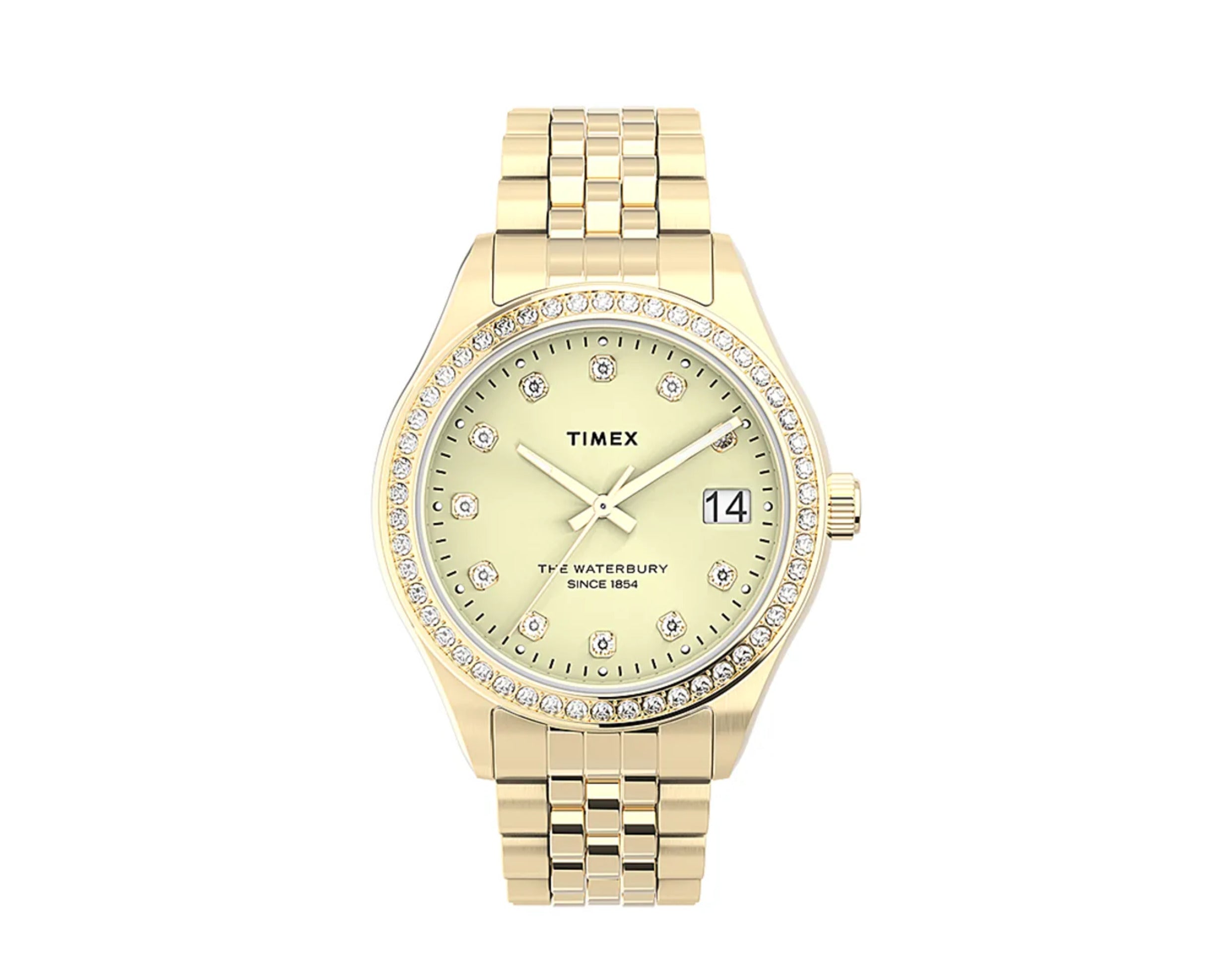 Timex Waterbury Legacy with Swarovski® Crystals 34mm Stainless Steel Bracelet Women's Watch