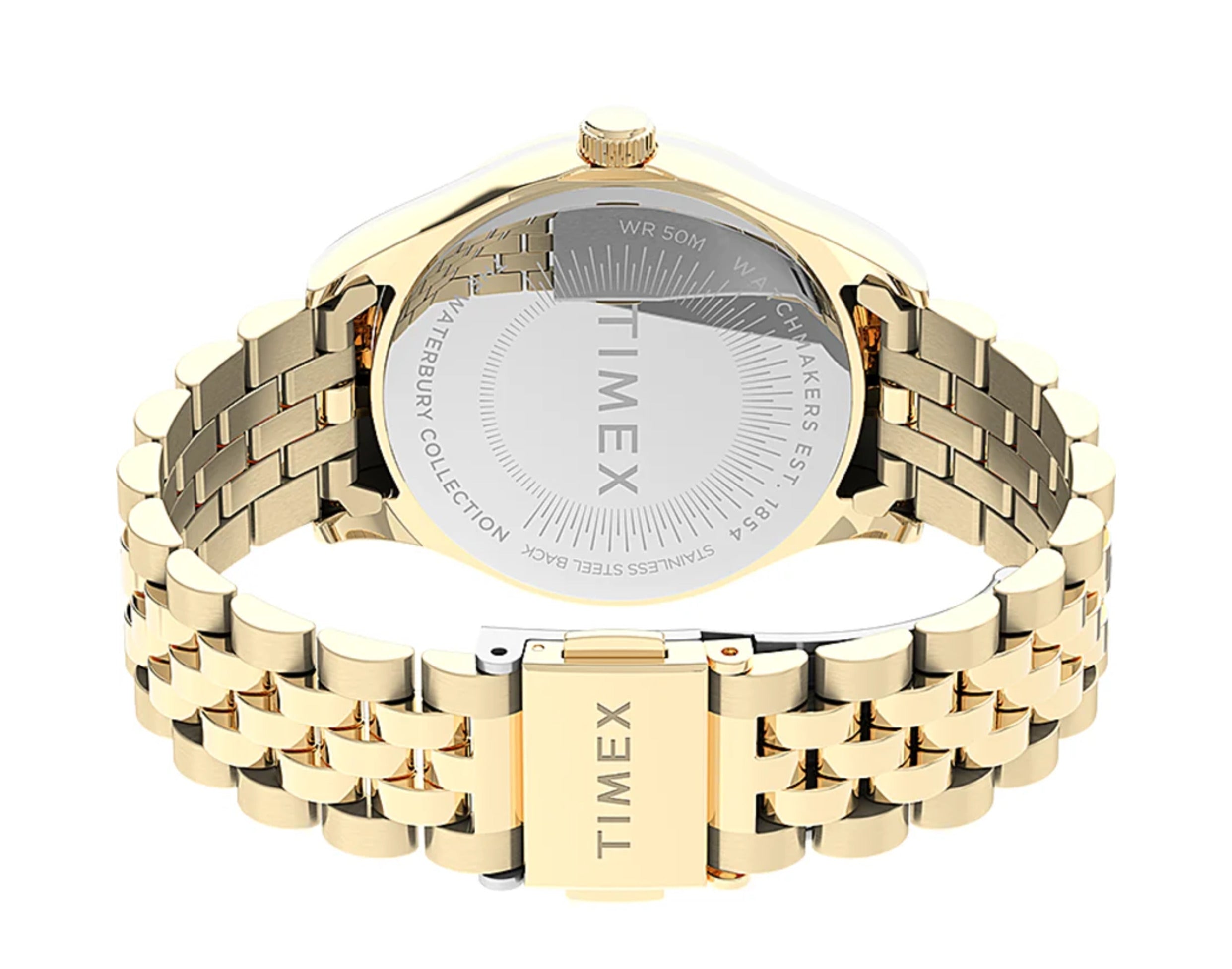 Timex Waterbury Legacy with Swarovski® Crystals 34mm Stainless Steel Bracelet Women's Watch