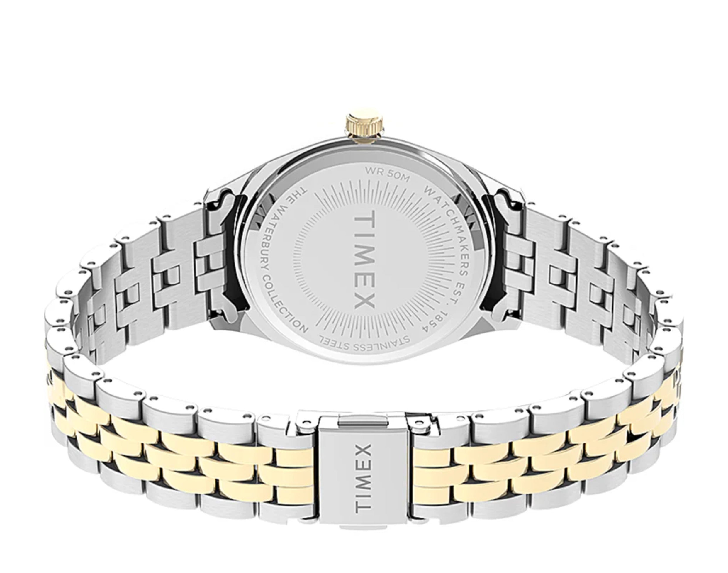 Timex Waterbury Legacy Boyfriend 36mm Stainless Steel Bracelet Watch
