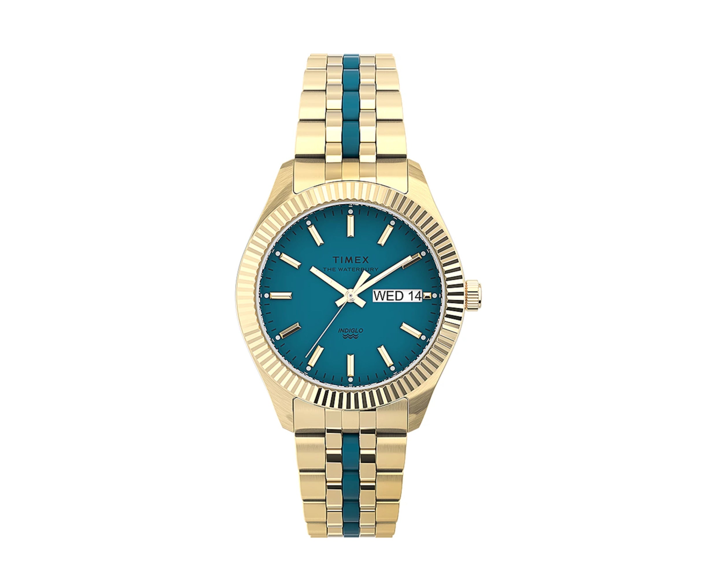 Timex Waterbury Legacy Boyfriend Malibu 36mm Stainless Steel Bracelet Watch