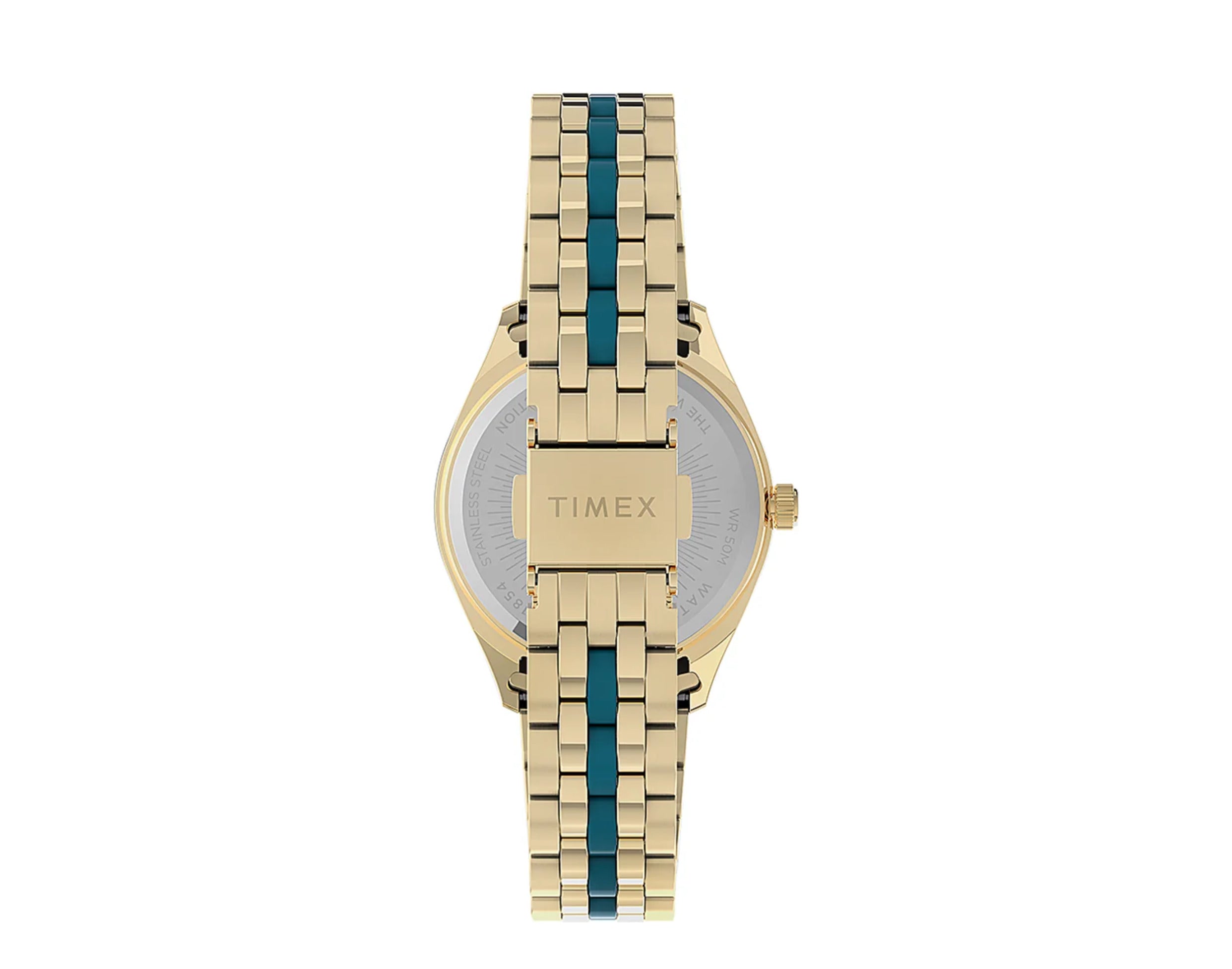 Timex Waterbury Legacy Boyfriend Malibu 36mm Stainless Steel Bracelet Watch