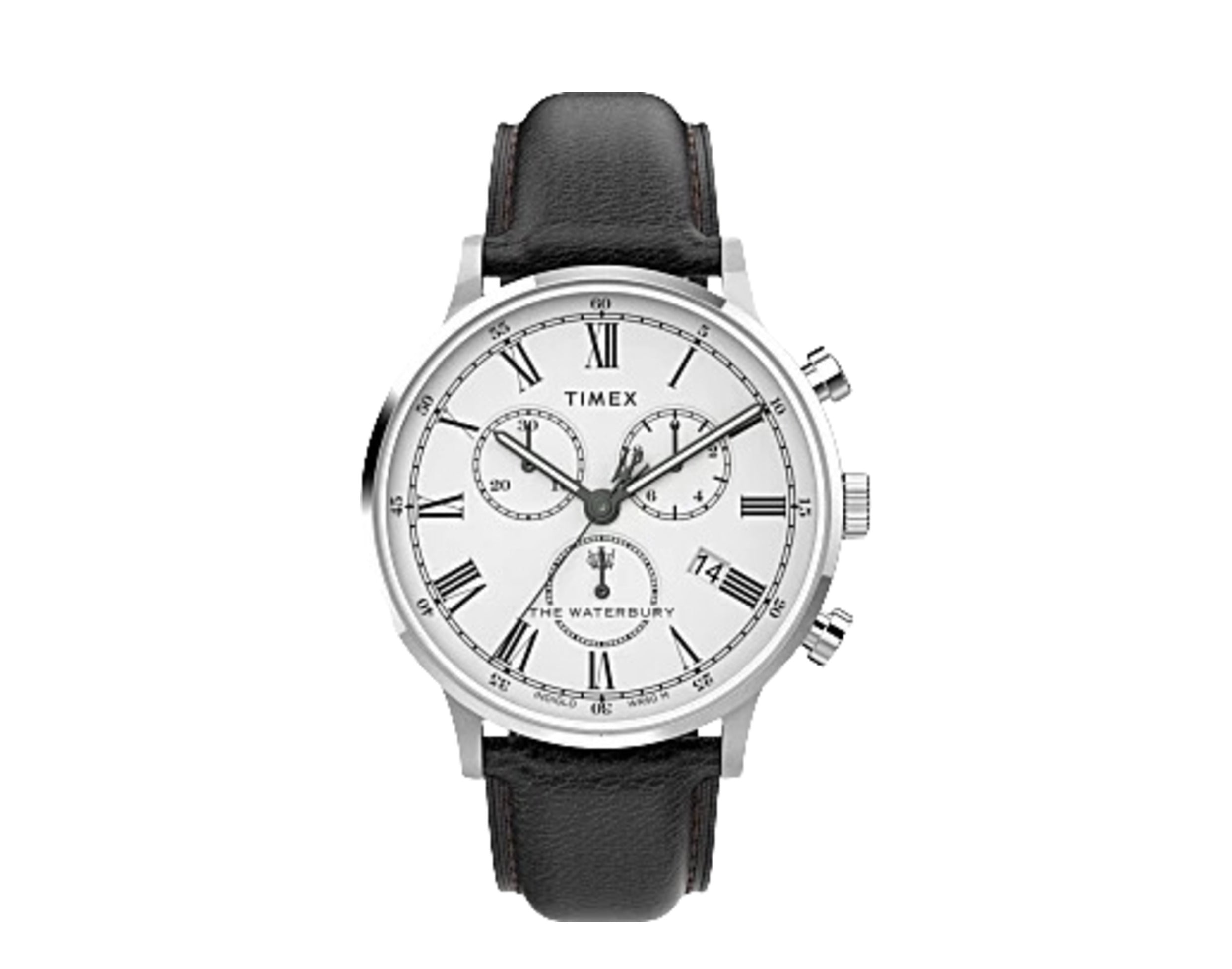 Timex Waterbury Classic Chronograph 40mm Leather Strap Watch NYCMode