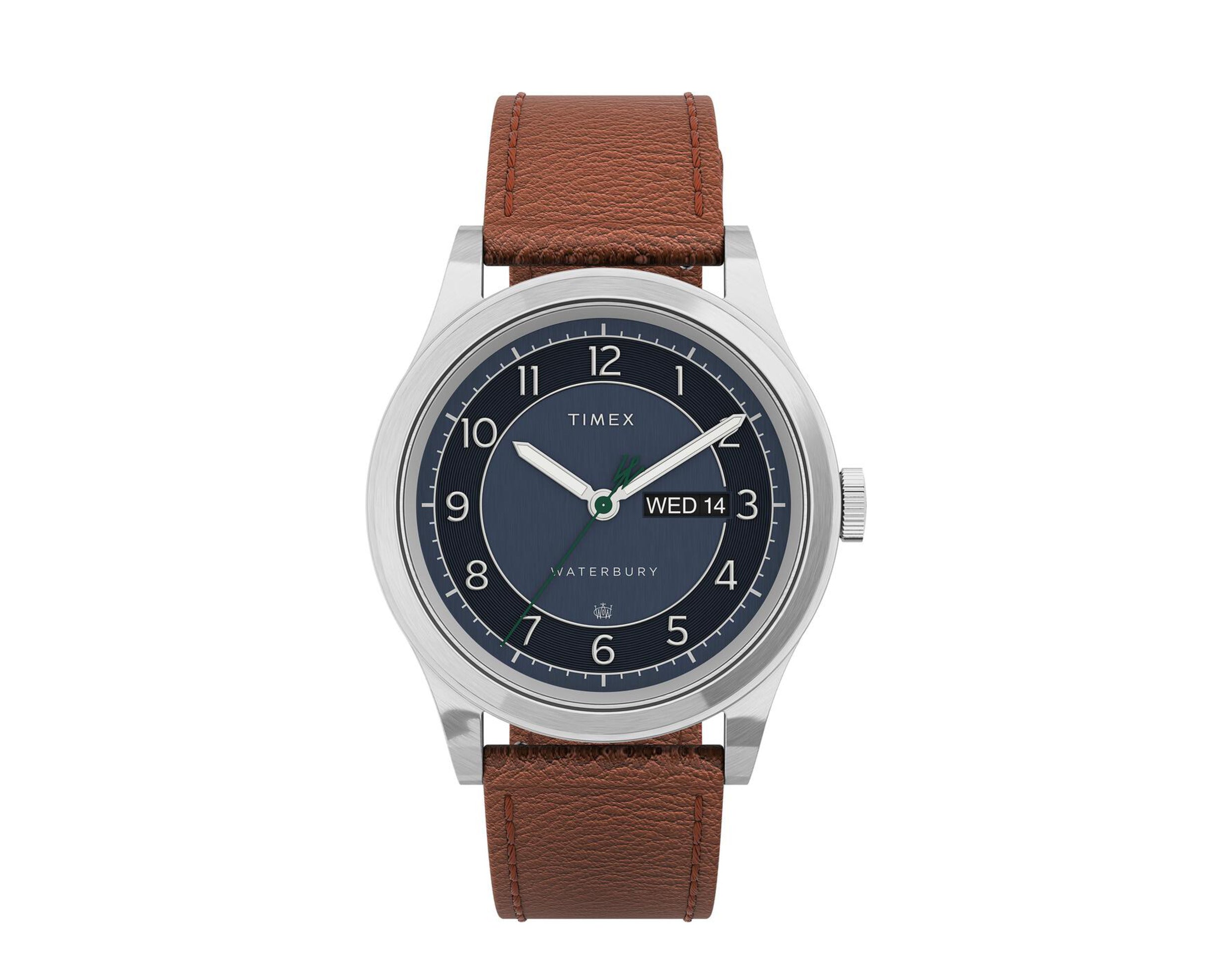 Timex Waterbury Traditional 39mm New Case Design Leather Strap Watch