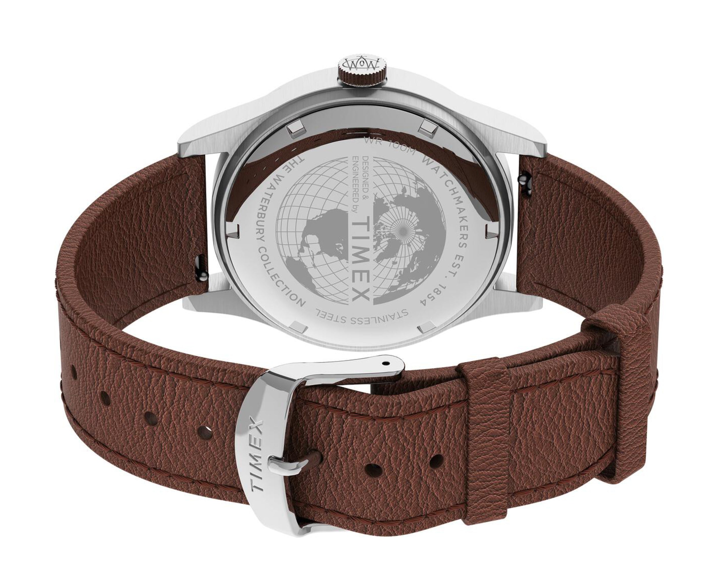 Timex Waterbury Traditional 39mm New Case Design Leather Strap Watch