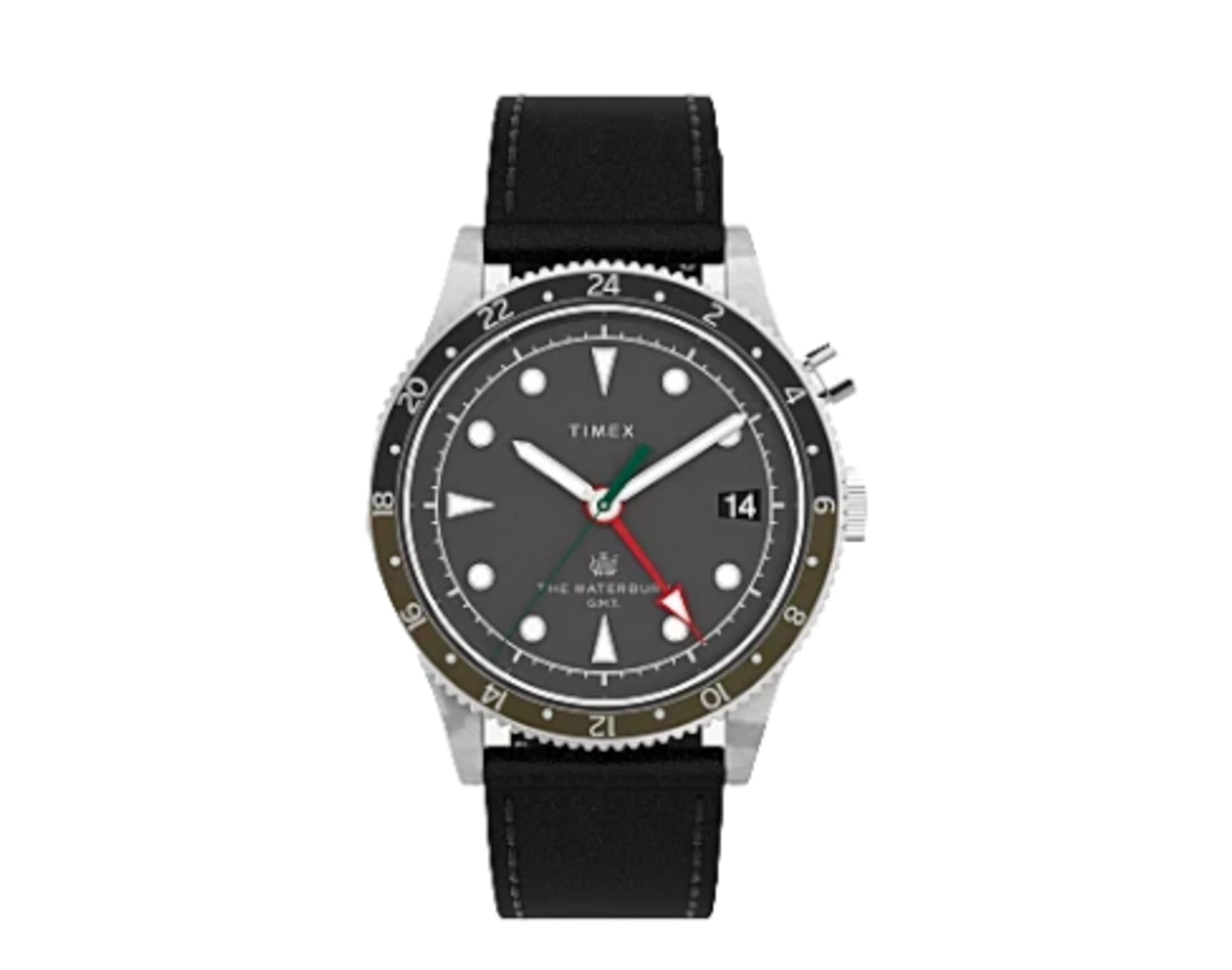 Timex Waterbury Traditional GMT 39mm Leather Strap Watch