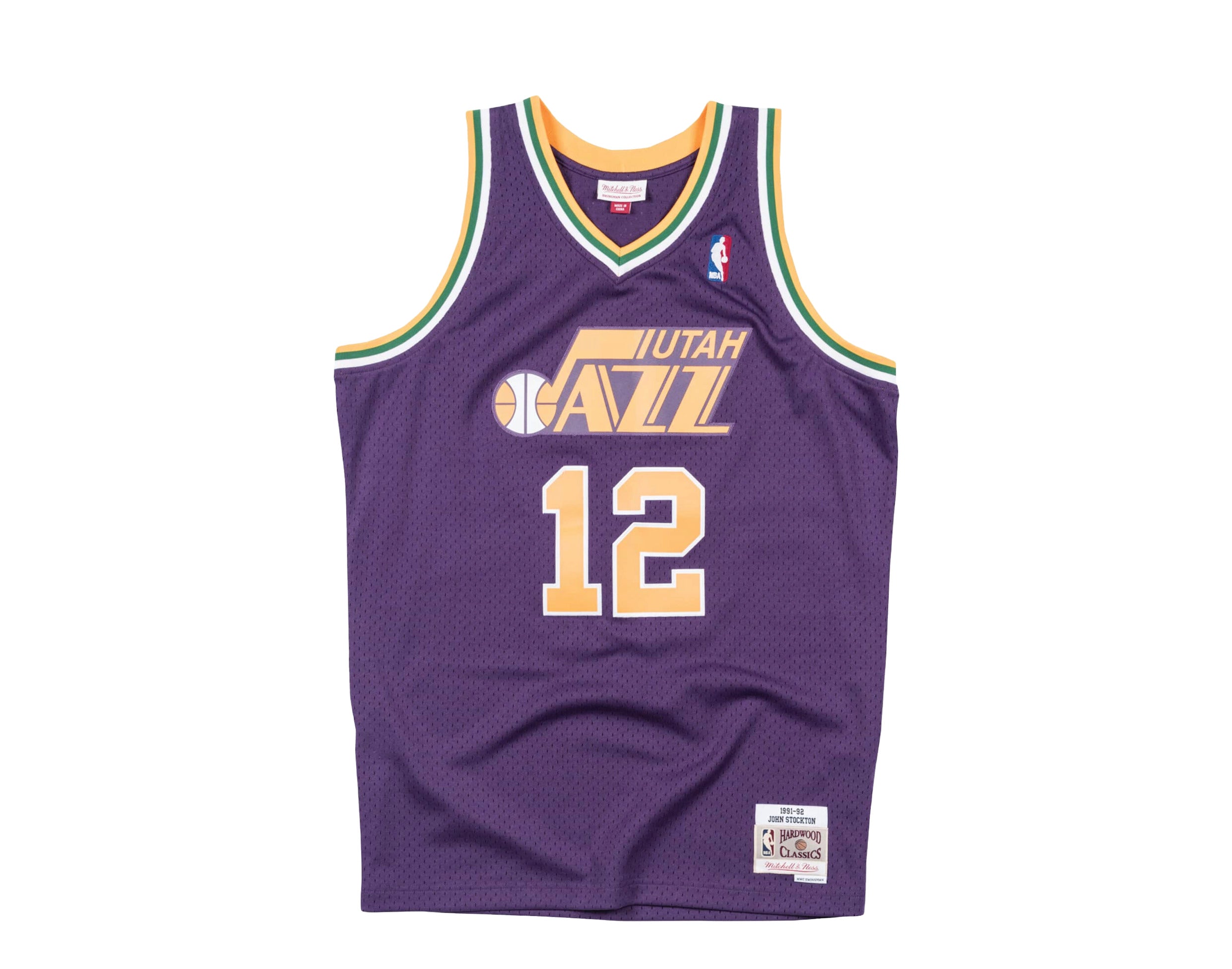 Buy the Jersey Mitchell and Ness of John Stockton season 91 - Utah Jazz -  Brooklyn Fizz