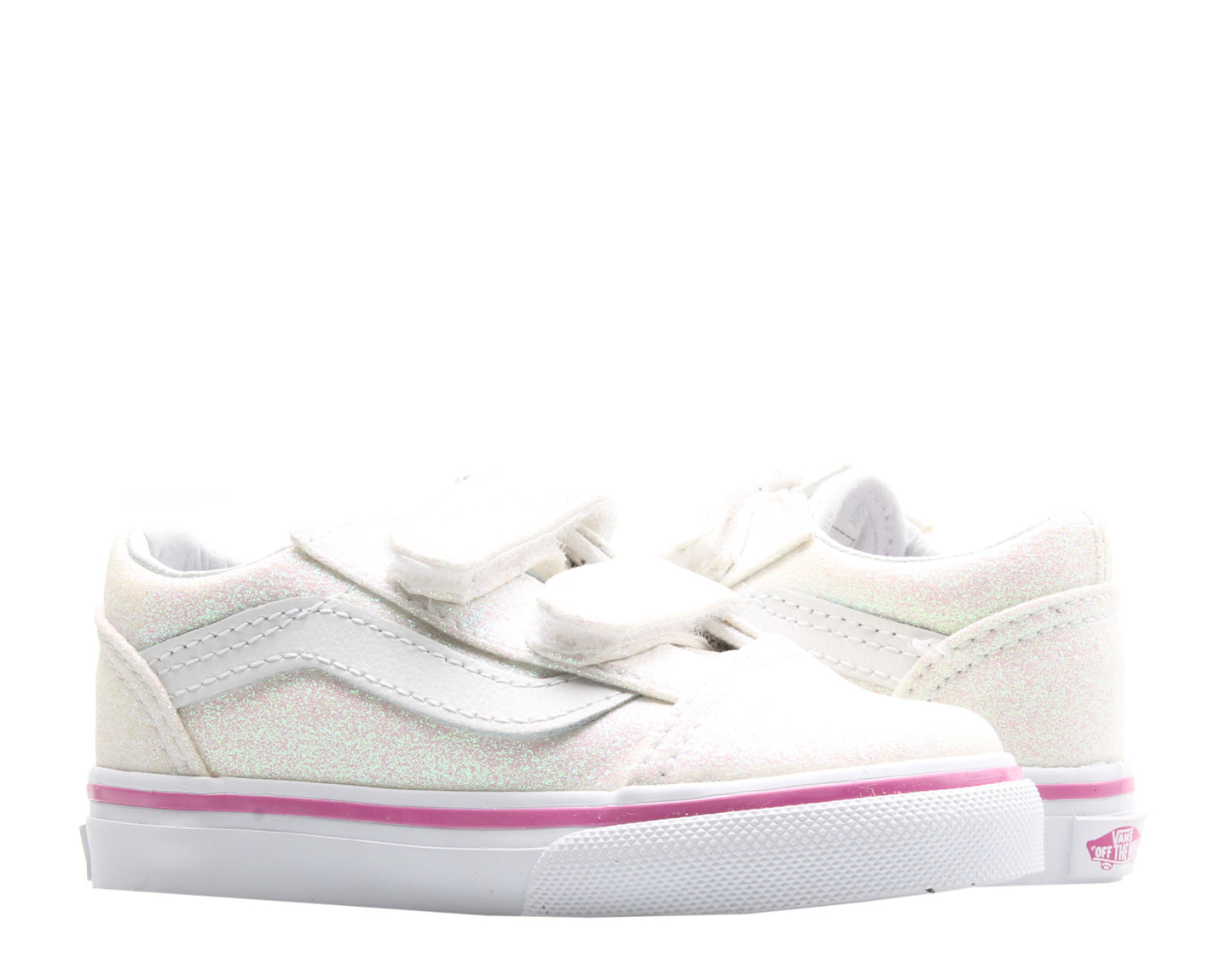 Vans Old Skool V Glitter Toddler Kids Low Top Sneakers