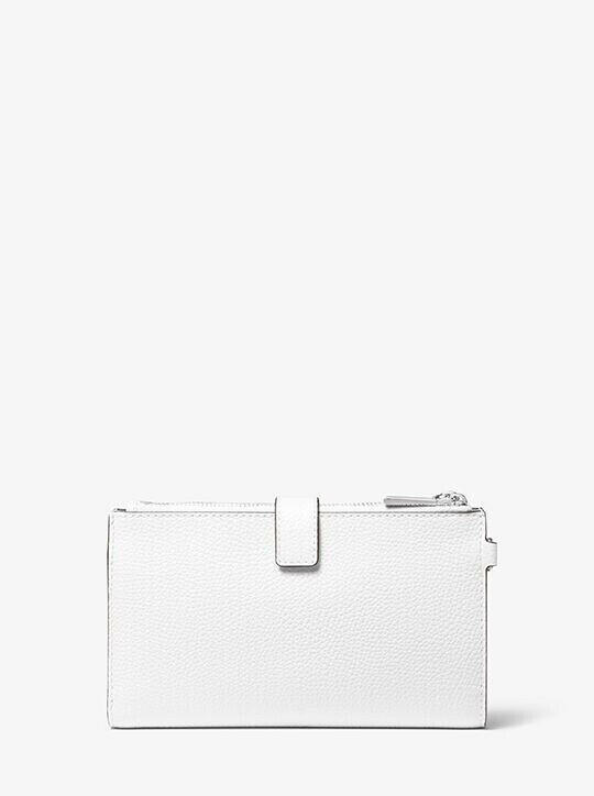 Michael Kors Adele Wristlet OS Optic White Leather Smartphone Wallet.