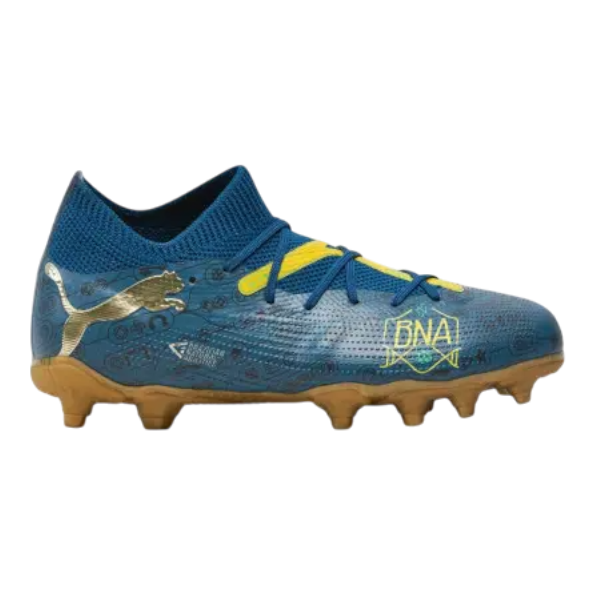 Puma Future 7 Match Bna FG/AG 108083-01 Youth Marine Blue Yellow Football Boots