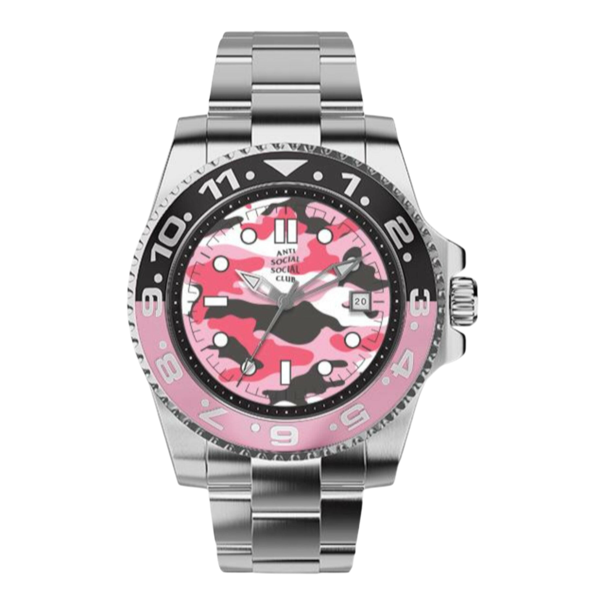Anti Social Social Club 3 Face Men Watch Silver Anti Social Social Club