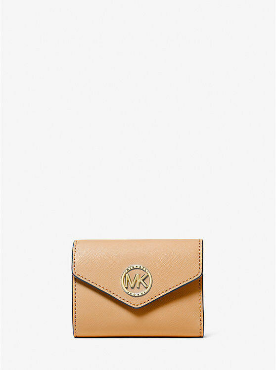 Michael Kors Greenwich Envelope Wallet Women's M Camel Tri-Fold.
