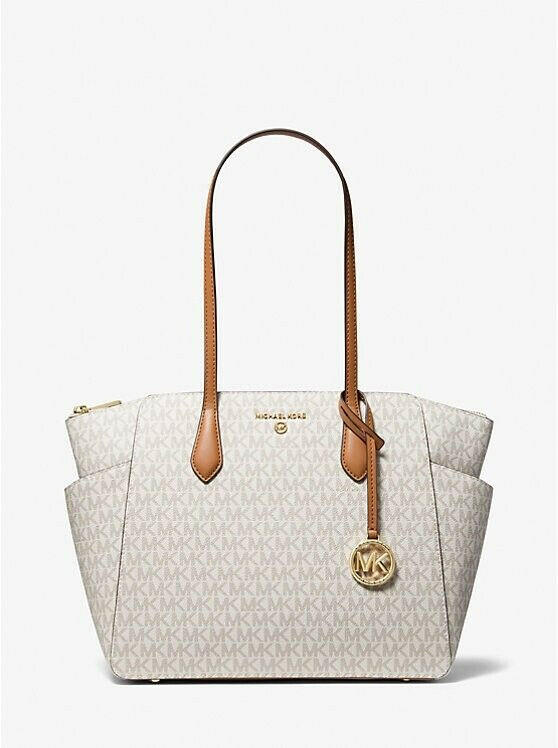 Michael Kors Marilyn Tote Bag Women's Medium Ivory Shoulder Bags.