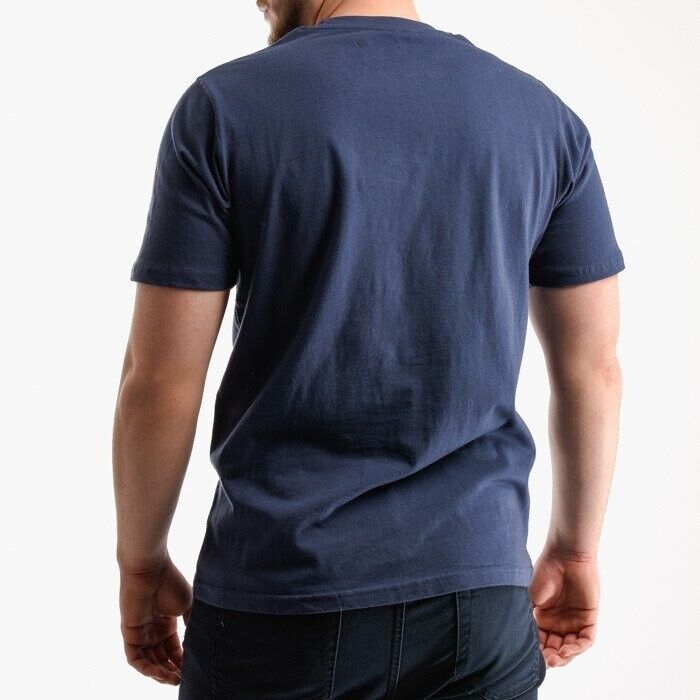 Dickies T-Shirt Men's Navy Blue Cotton Horseshoe Crew Neck Short Sleeve Pullover