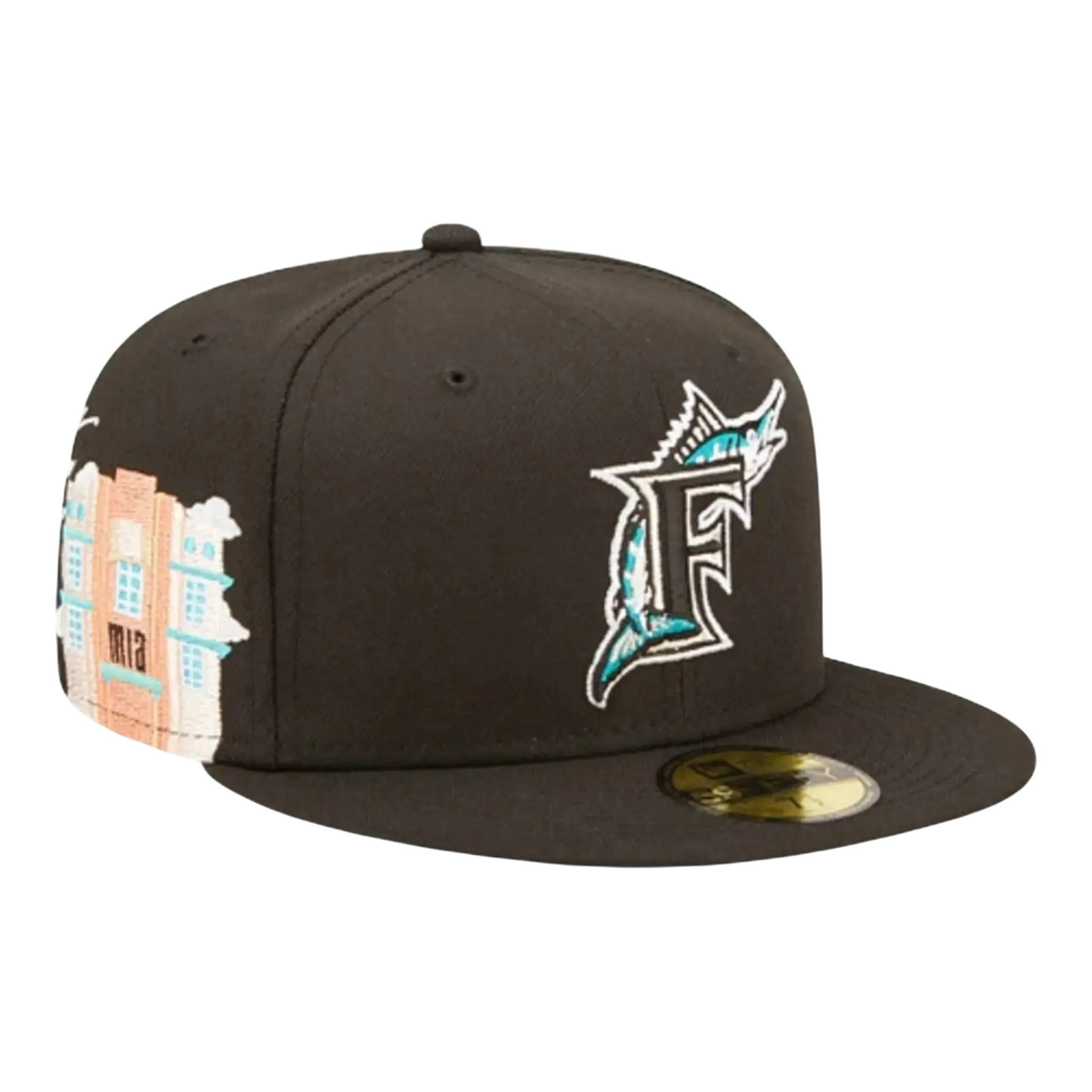 New Era 59Fifty MLB Florida Marlins Cloud Icon Fitted Hat New Era