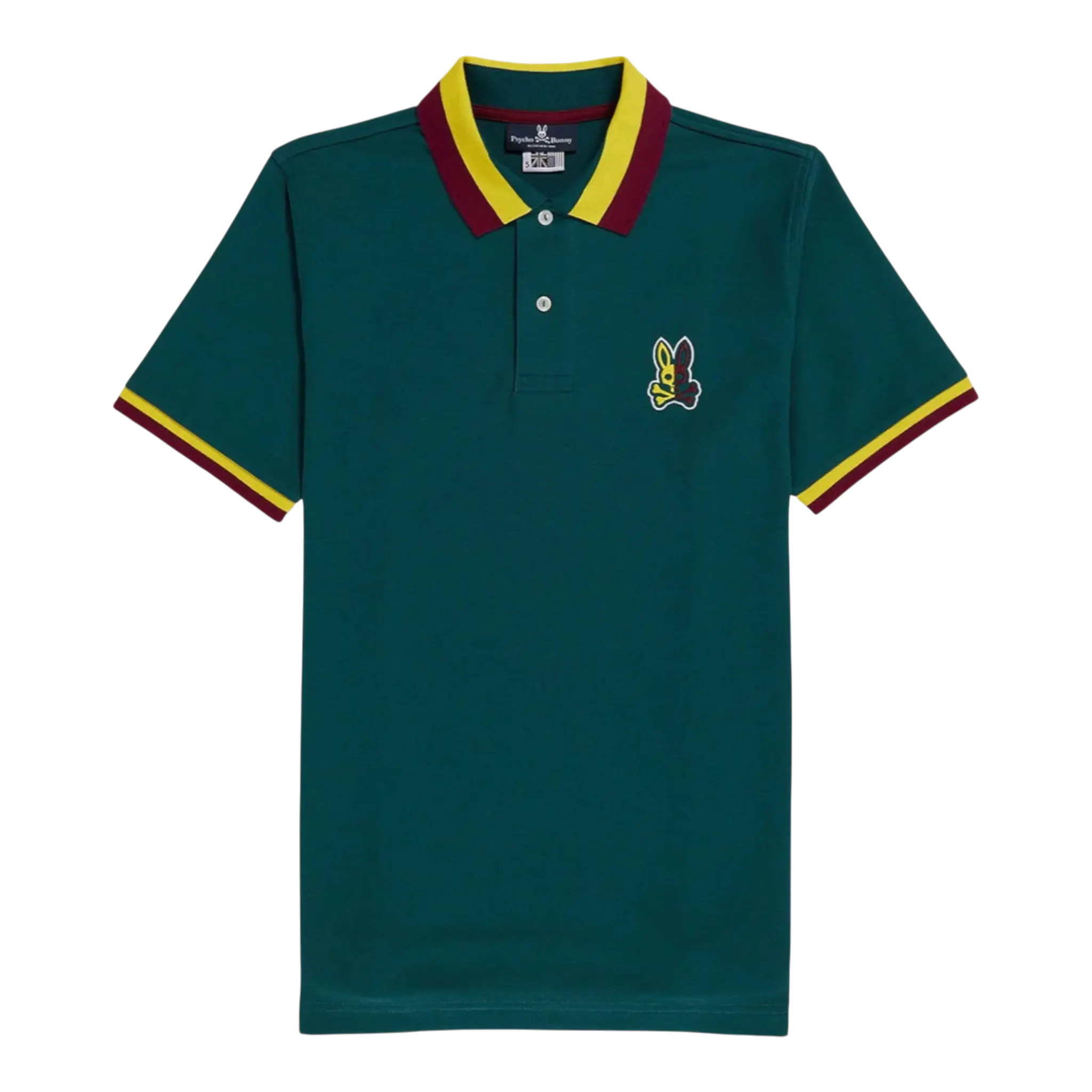 Psycho Bunny Cooper Split Bunny Logo Polo Men's Shirt Psycho Bunny