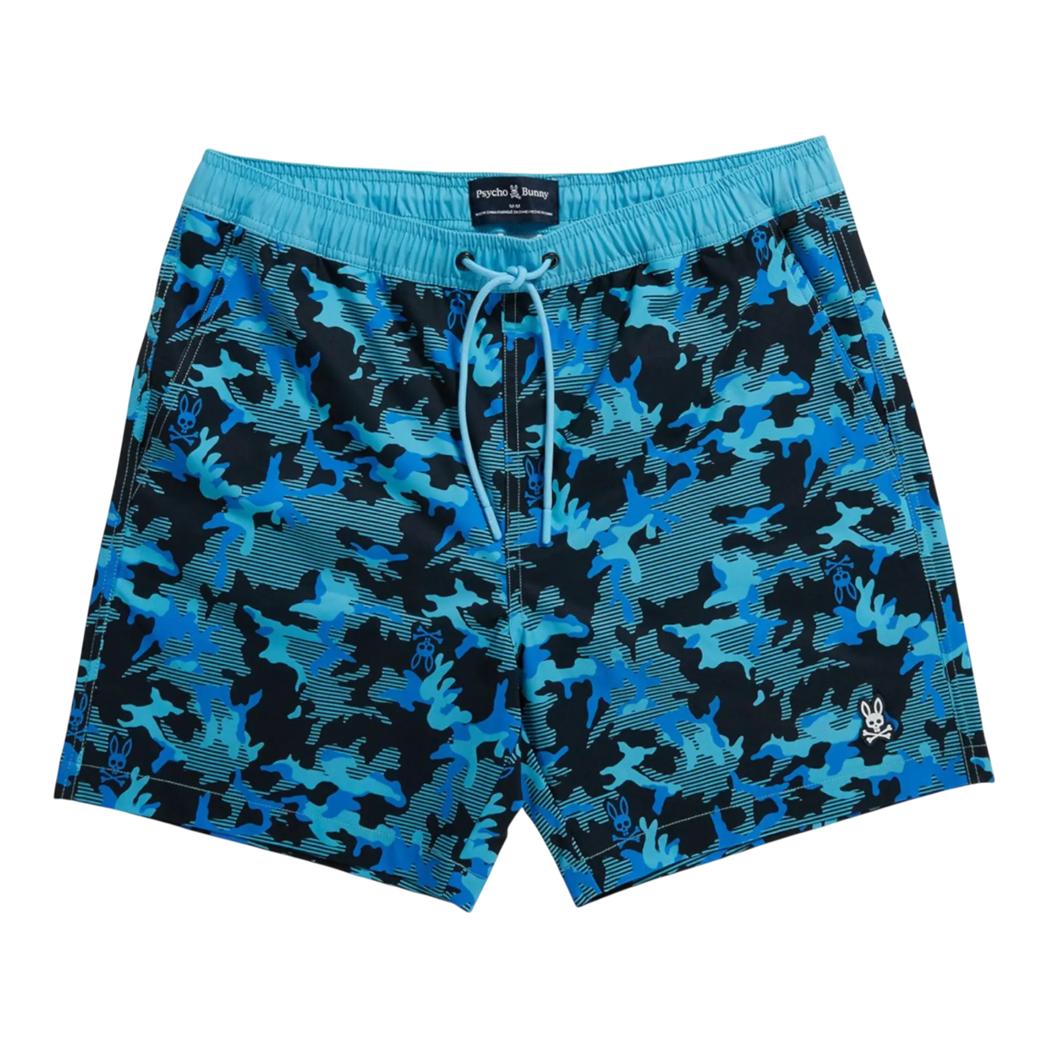 Psycho Bunny Rye All Over Print Men's Swim Trunks Psycho Bunny