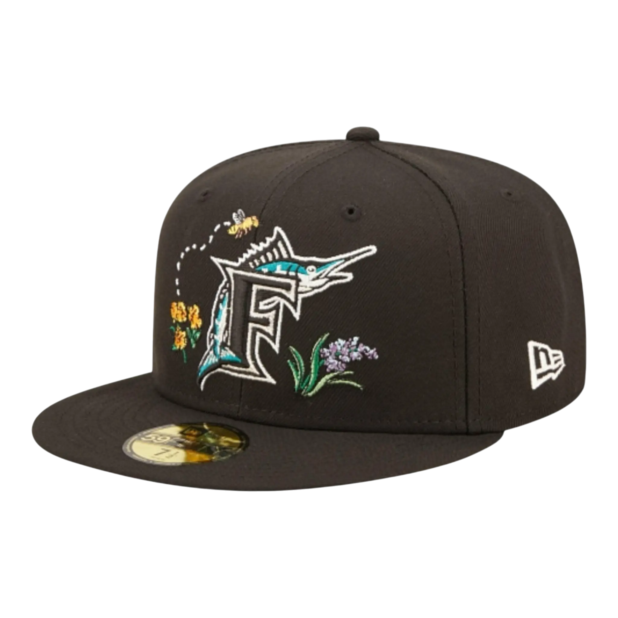 New Era 59Fifty MLB Florida Marlins Watercolor Floral Fitted Hat New Era
