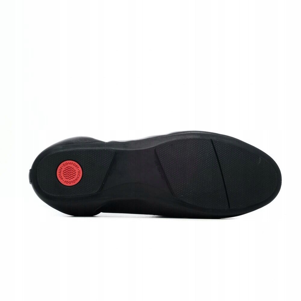 FitFlop Allegro Ballerinas Pumps Women's Black Leather Slip-On Shoes.