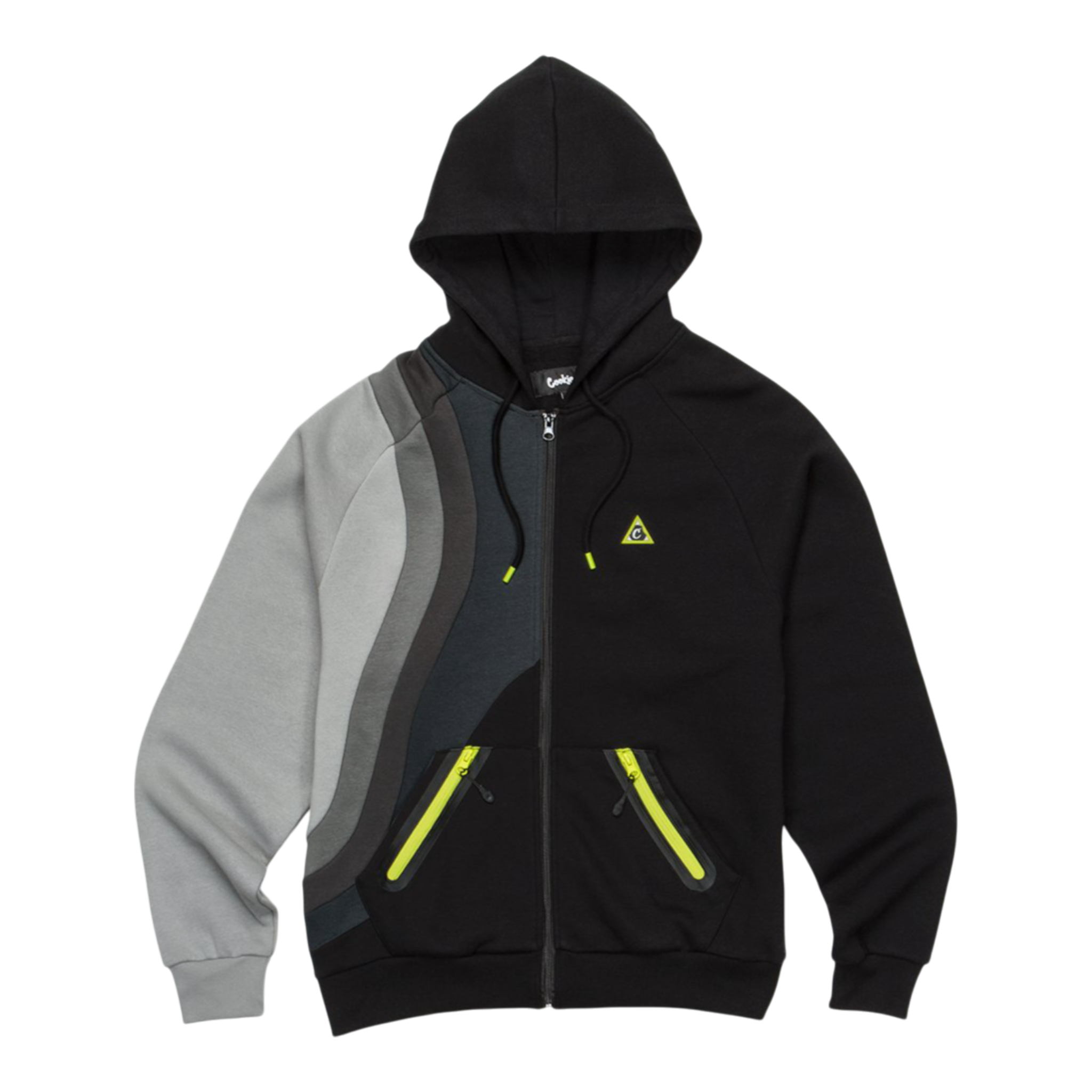 Cookies Ninety Five Tech Fleece Full-Zip Men’s Hoodie – Black/Lime