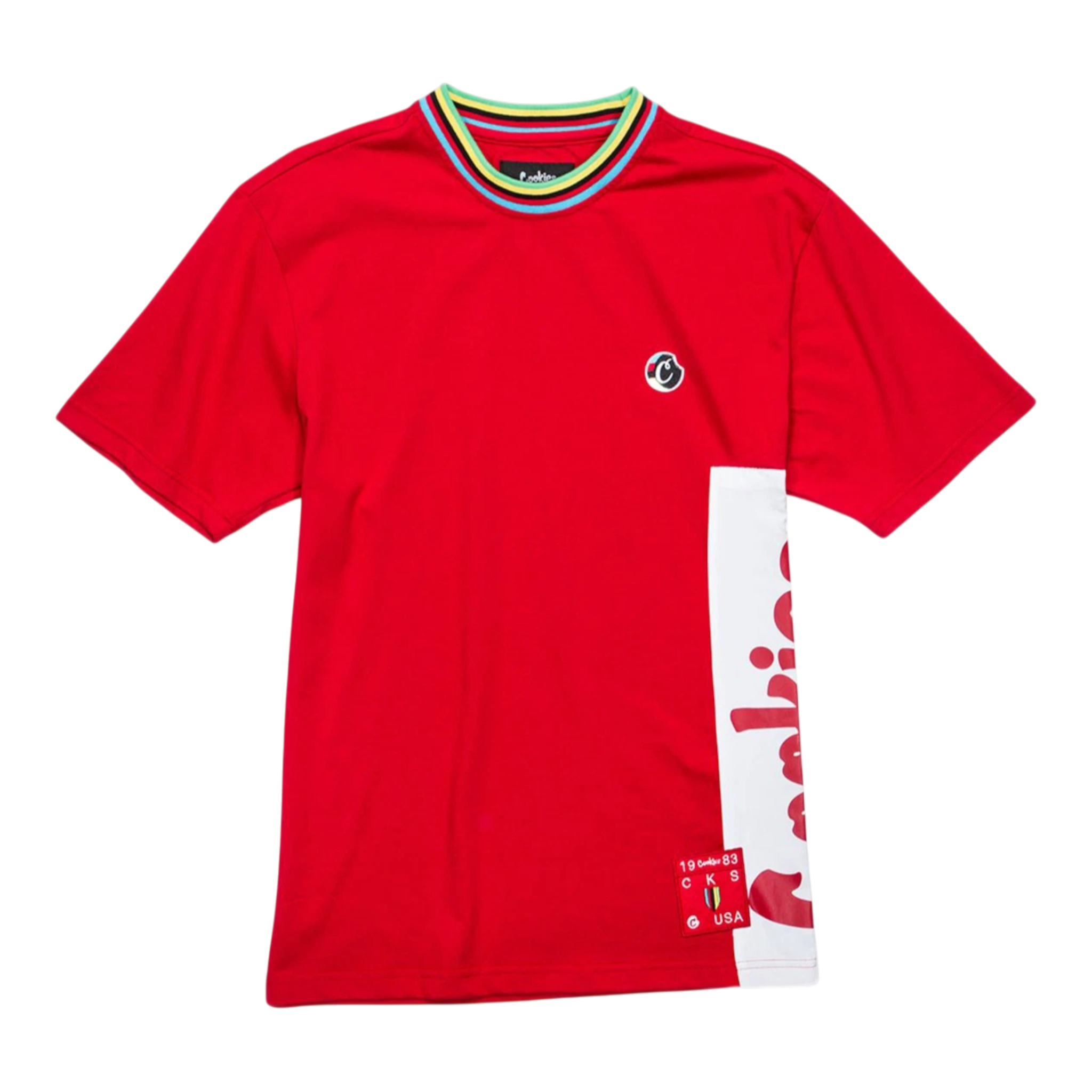 Cookies Tour De Fire Cotton Jersey Short Sleeve Knit Men’s T-Shirt – Red