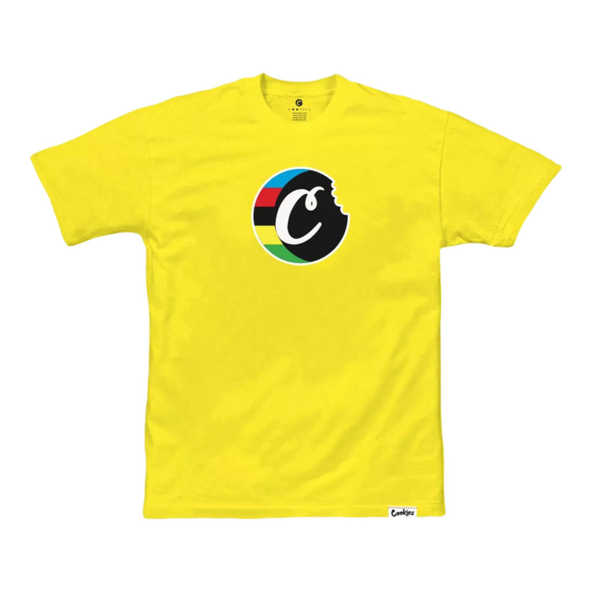 Cookies Block Logo T-Shirt Men’s – Yellow