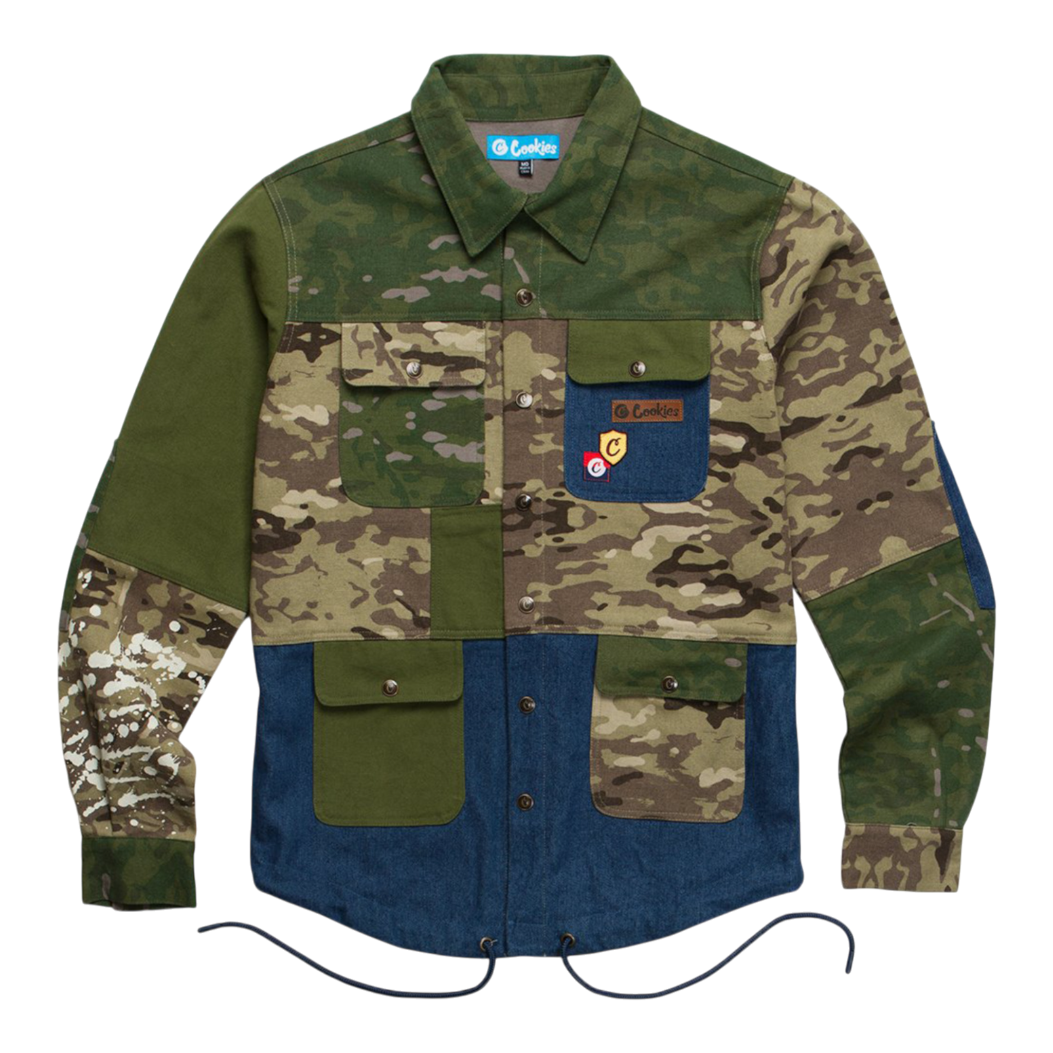 Cookies Backcountry Cotton Canvas Snap-Button Men’s Shirt Olive