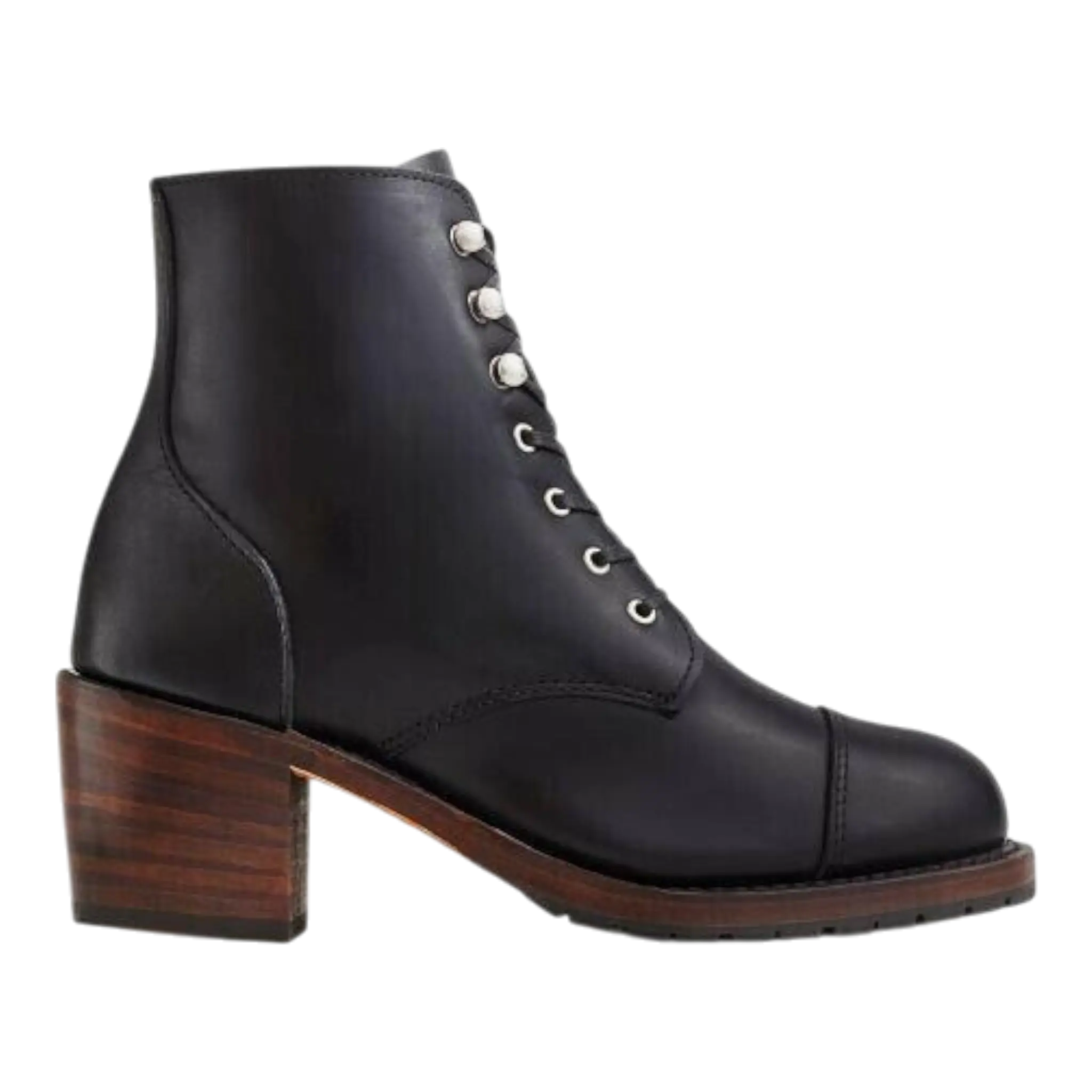 Red Wing Heritage Eileen 3400 Boots Women's Black Leather Toe Cap Block Heel Red Wing Shoes