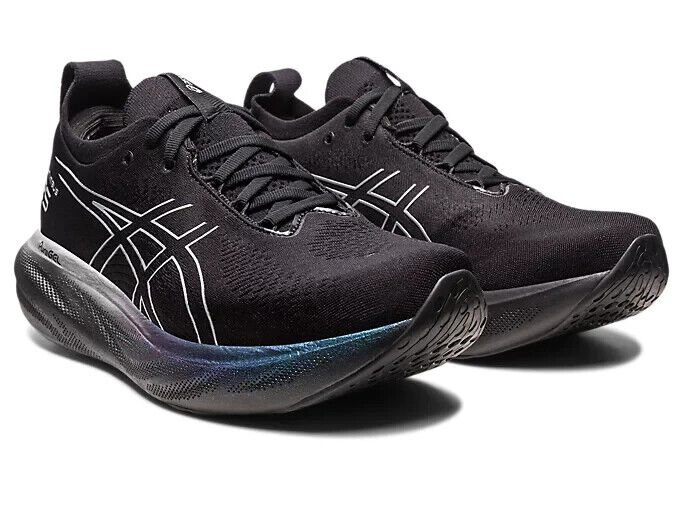 Asics Gel-Nimbus 25 Platinum Sneaker Women's Black Running Shoes