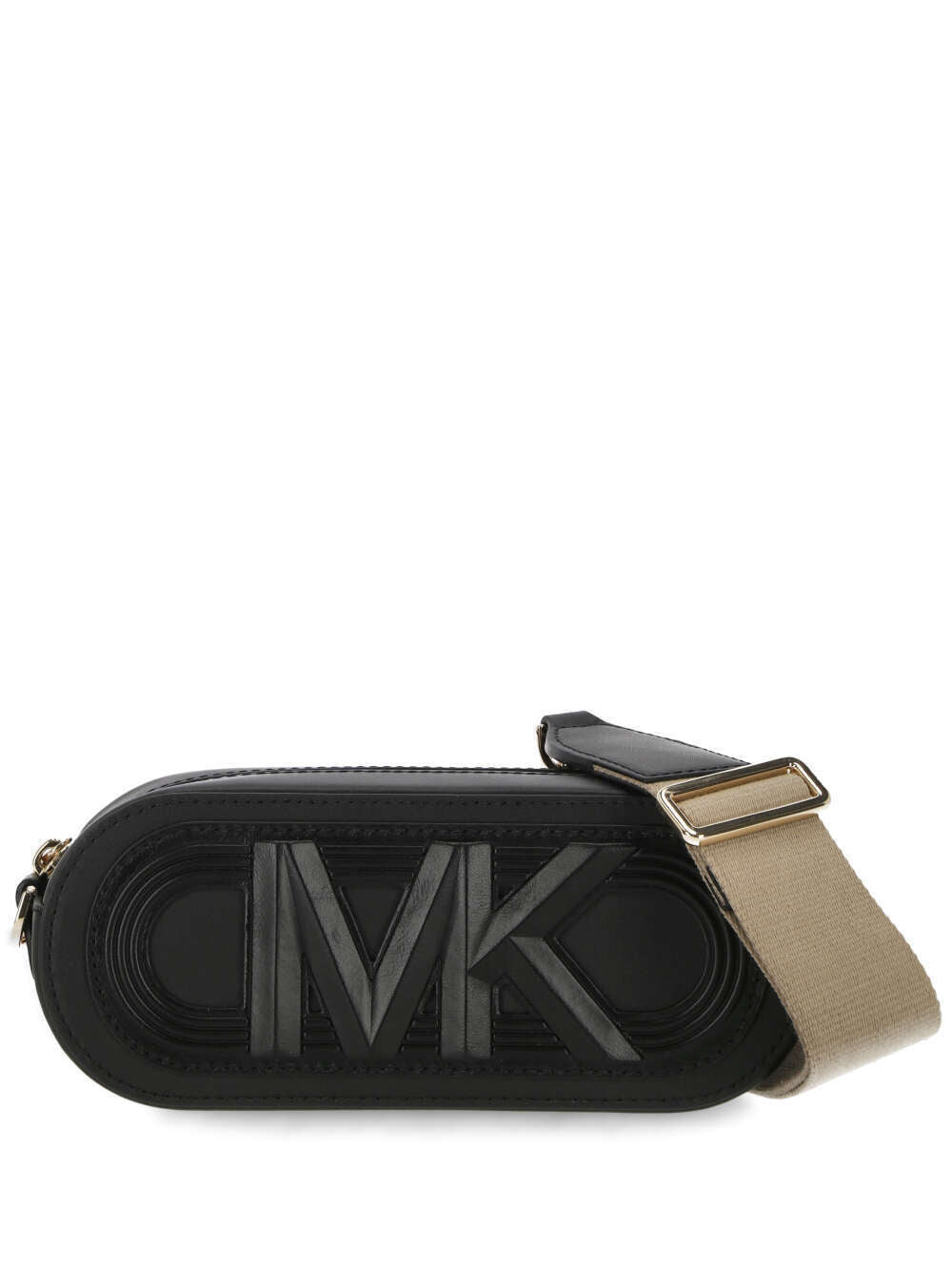 Michael Kors Clutch Bag Women's Black 100% Leather MK Logo Zipped.