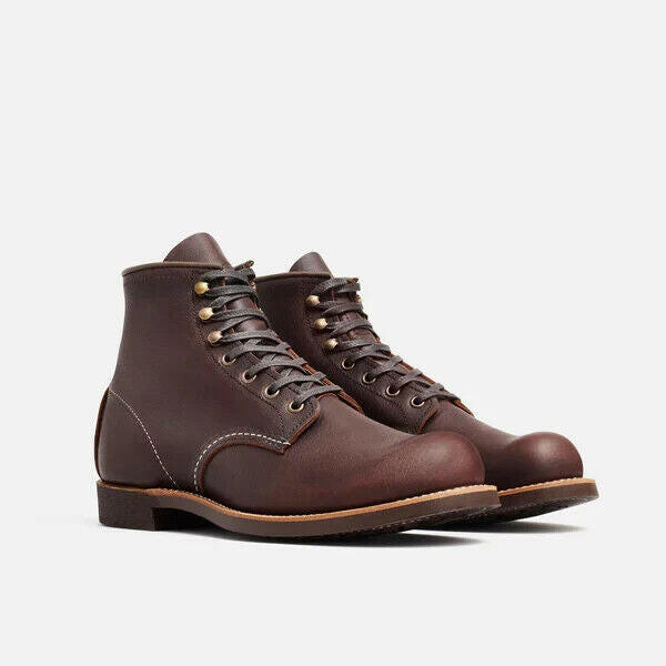 Red Wing Blacksmith 3340 Men's Brown Oil Slick Leather Round Toe 6-Inch Boots.