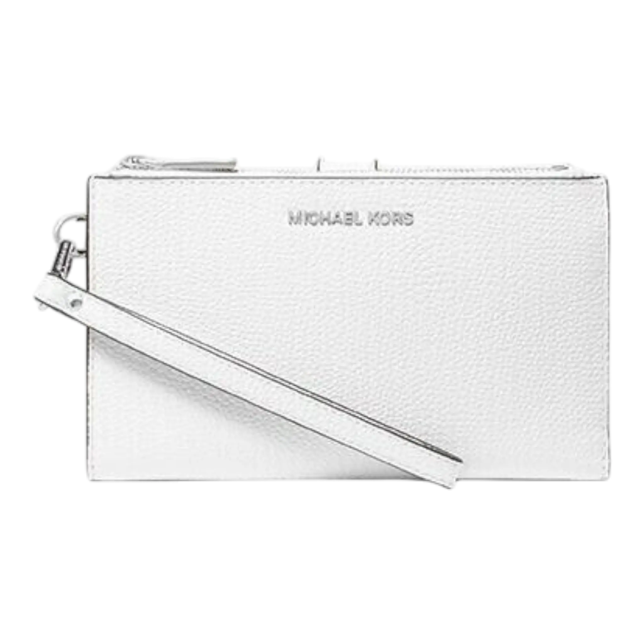 Michael Kors Adele Wristlet OS Optic White Leather Smartphone Wallet Michael Kors