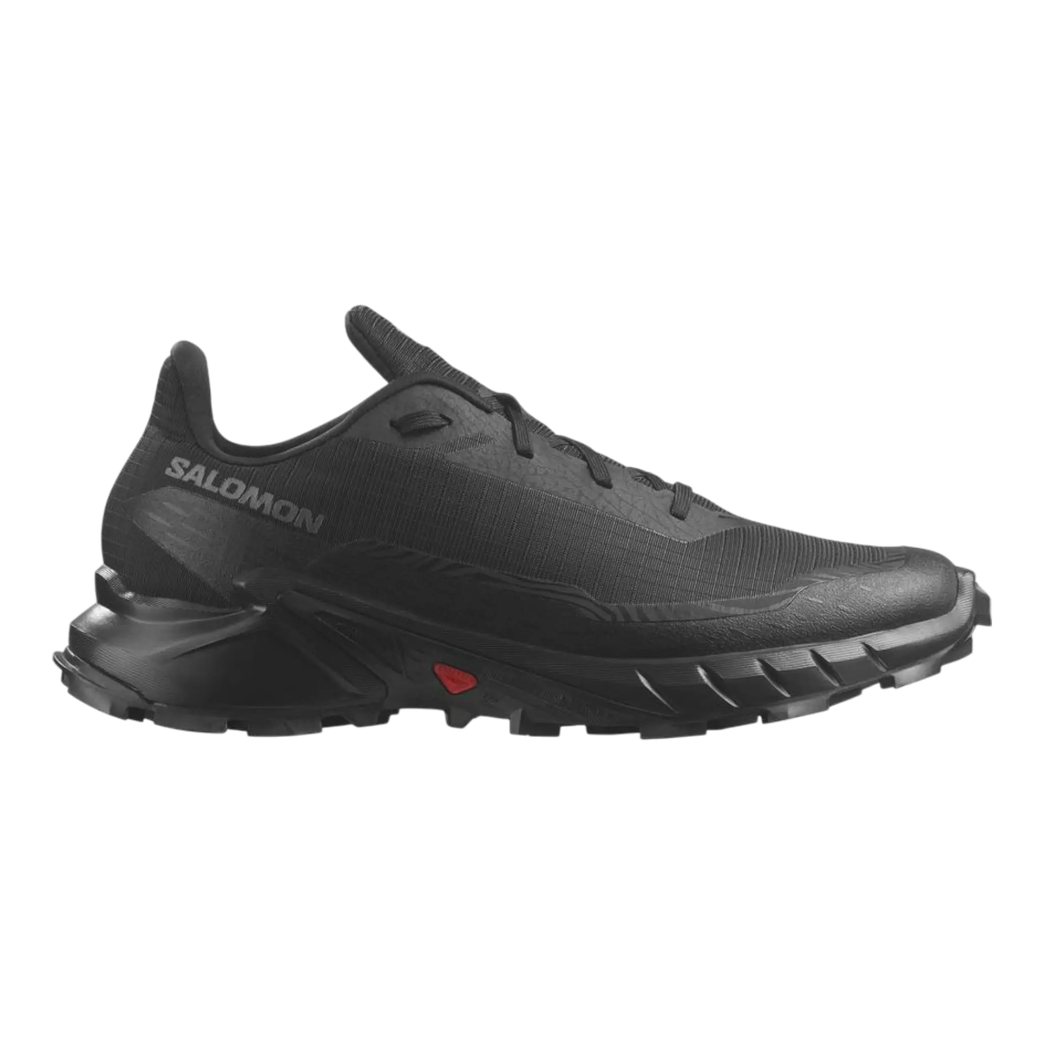 Salomon ALPHACROSS 5 473131 Sneakers Men Black Ebony Lace Up Trail Running Shoes Salomon