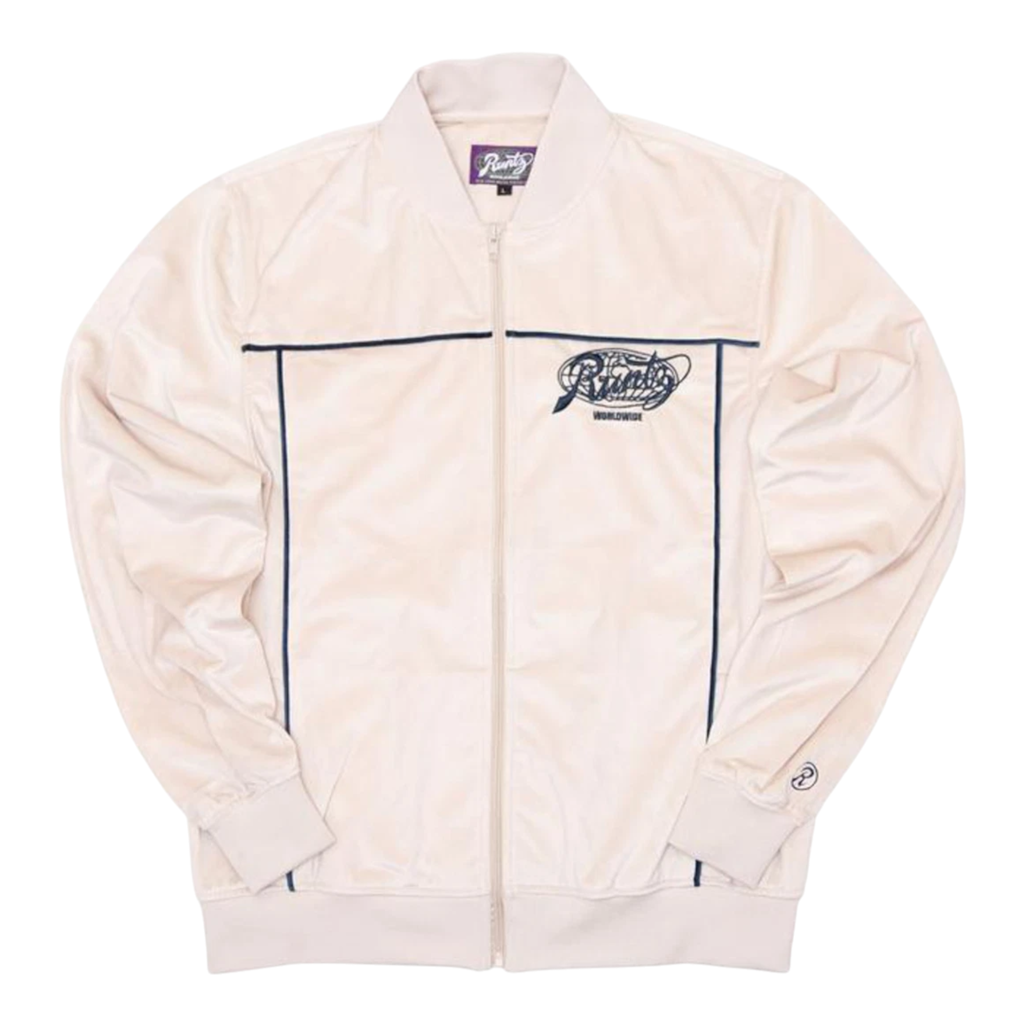 Runtz Around The World Velour Men’s Jacket – Cream