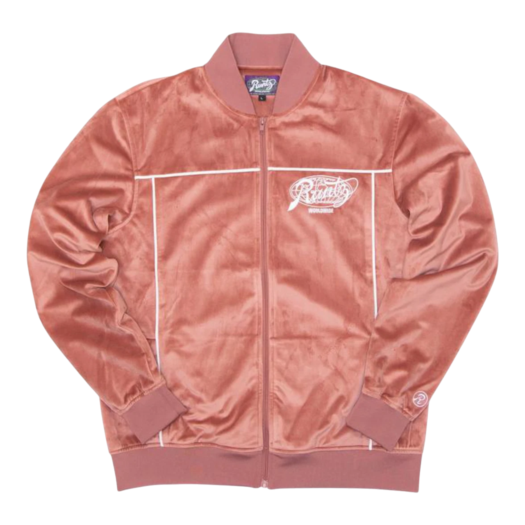 Runtz Around The World Velour Men’s Jacket – Rose