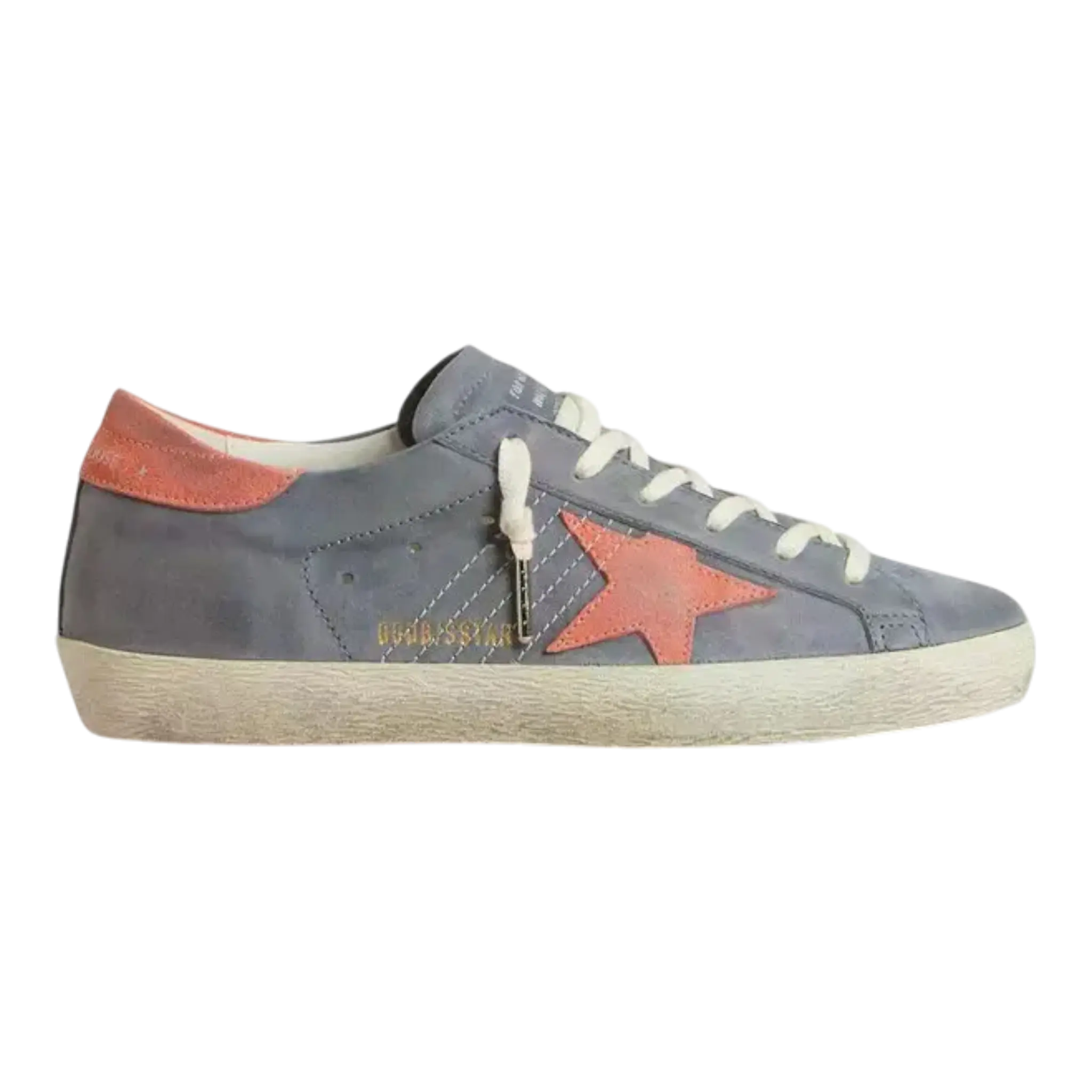 Golden Goose Super-Star Women Sneakers Blue Nubuck Pink Suede GOLDEN GOOSE