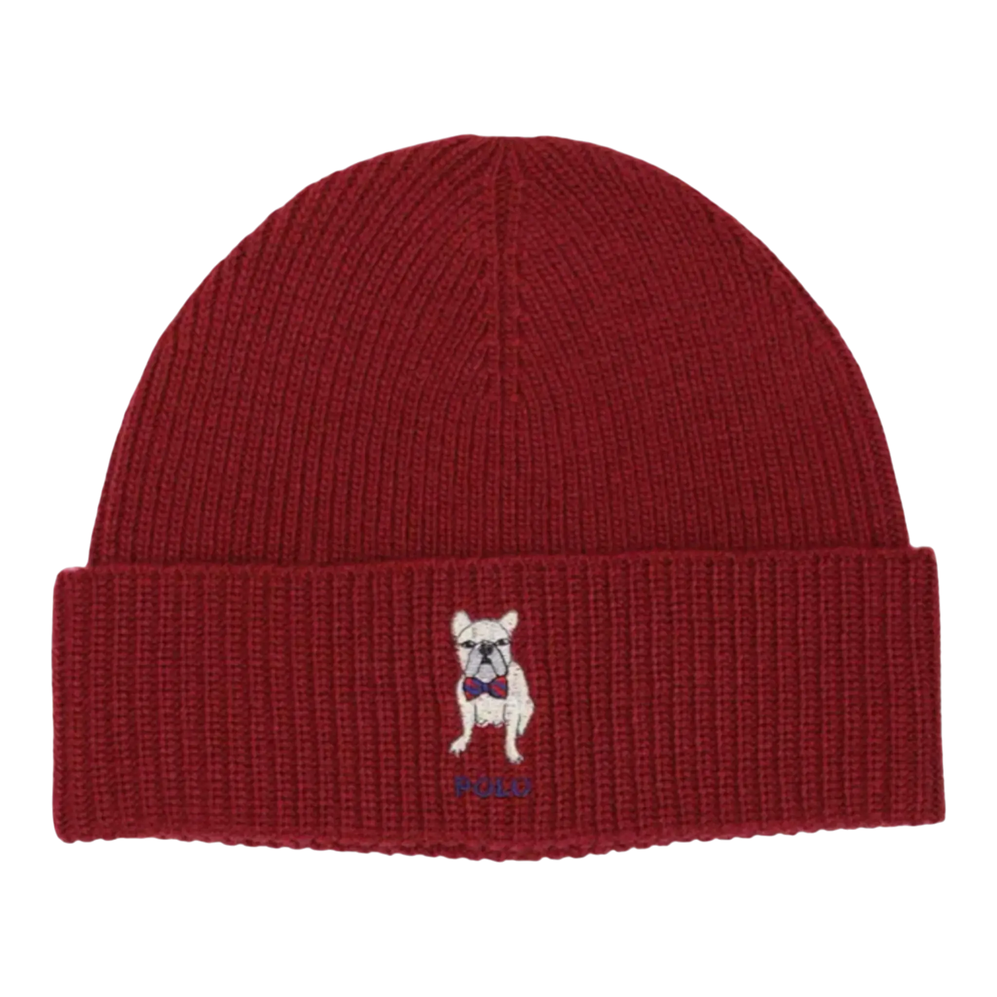 Polo Ralph Lauren Embroidered Frenchie Rib-Knit Beanie Polo Ralph Lauren
