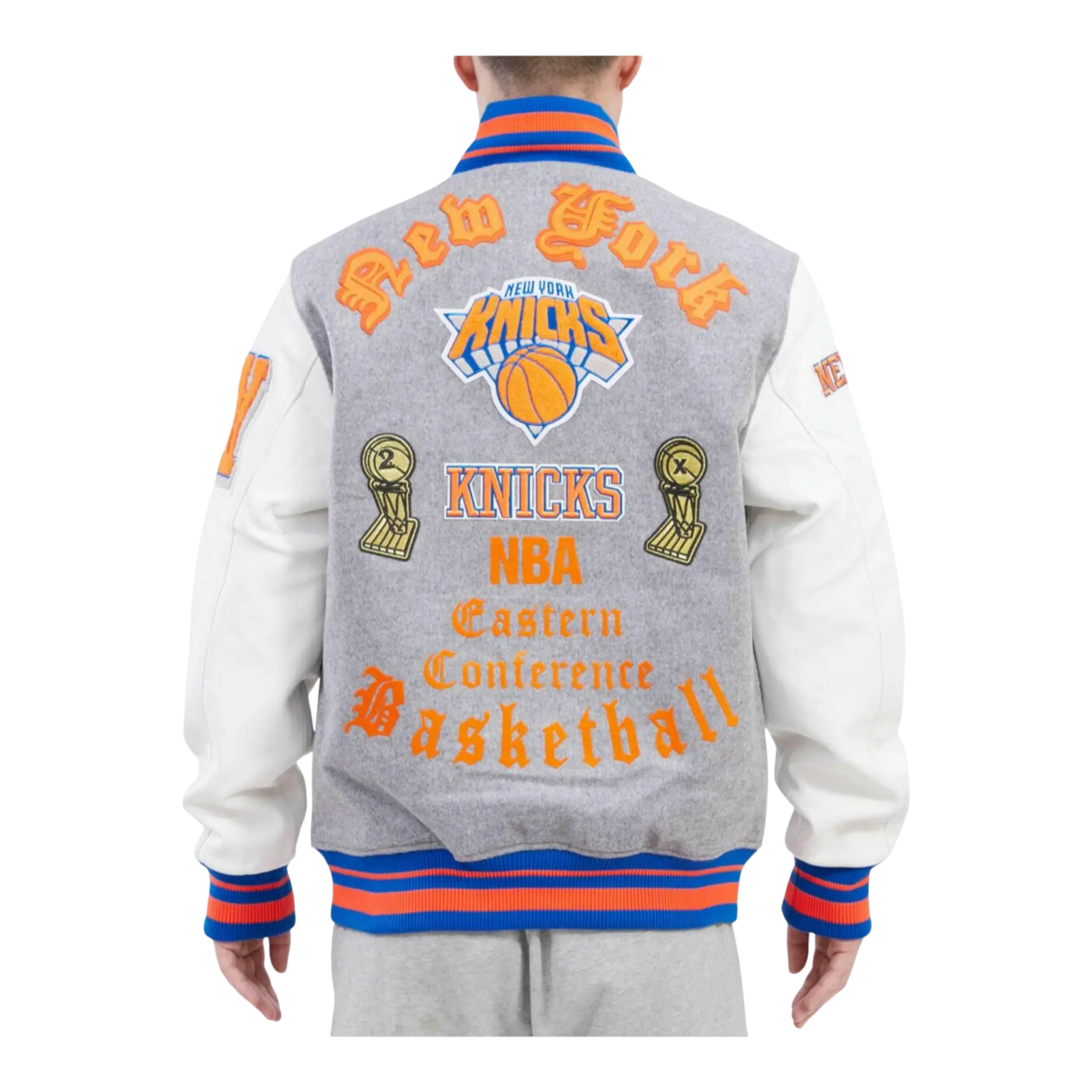 Pro Standard NBA New York Knicks Old English Varsity Men's Jacket Pro Standard